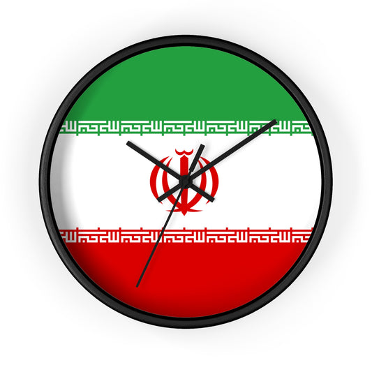 Patriotic Iran Wall Clock - Stylish Home Decor for National Pride