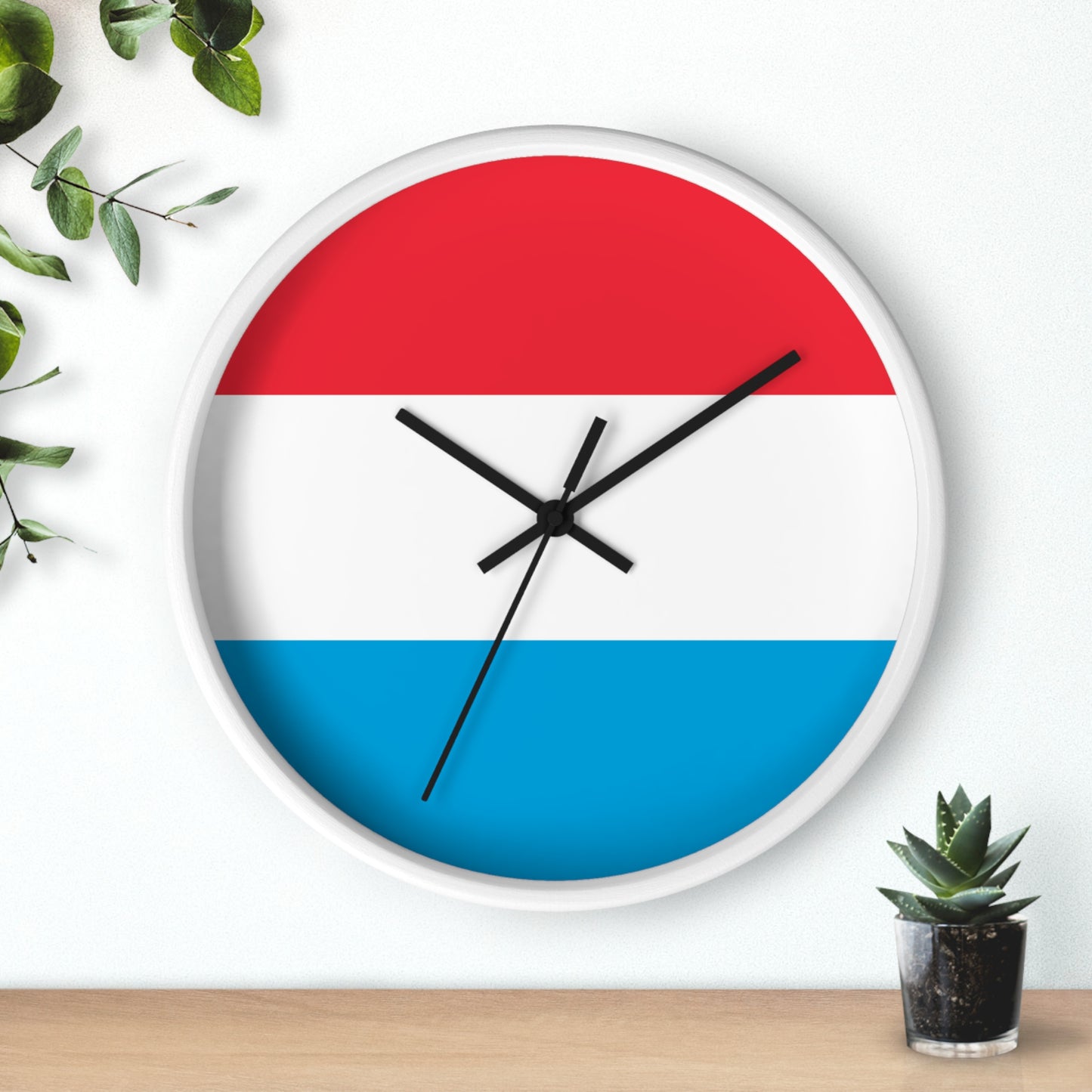 Luxembourg Flag Wall Clock - Modern Home Decor