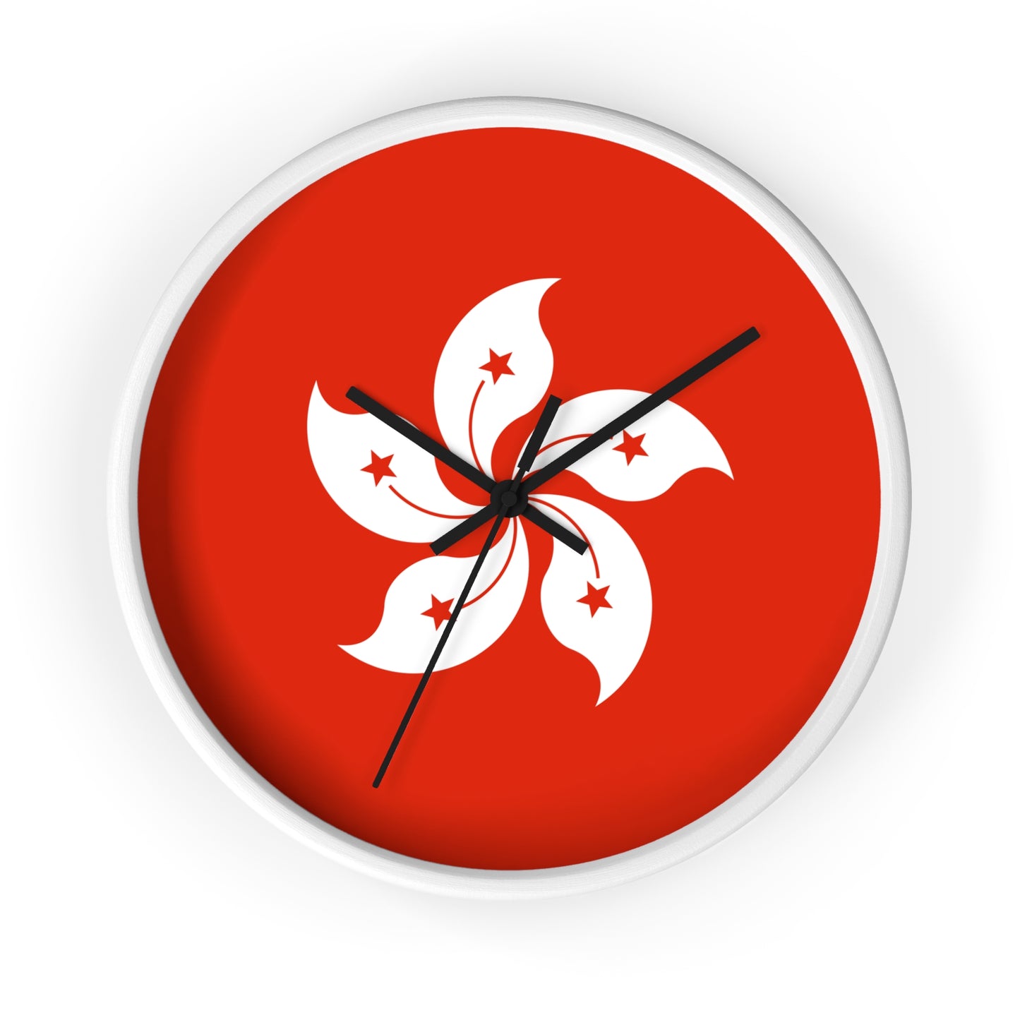 Elegant Hong Kong Floral Wall Clock - Modern Home Decor