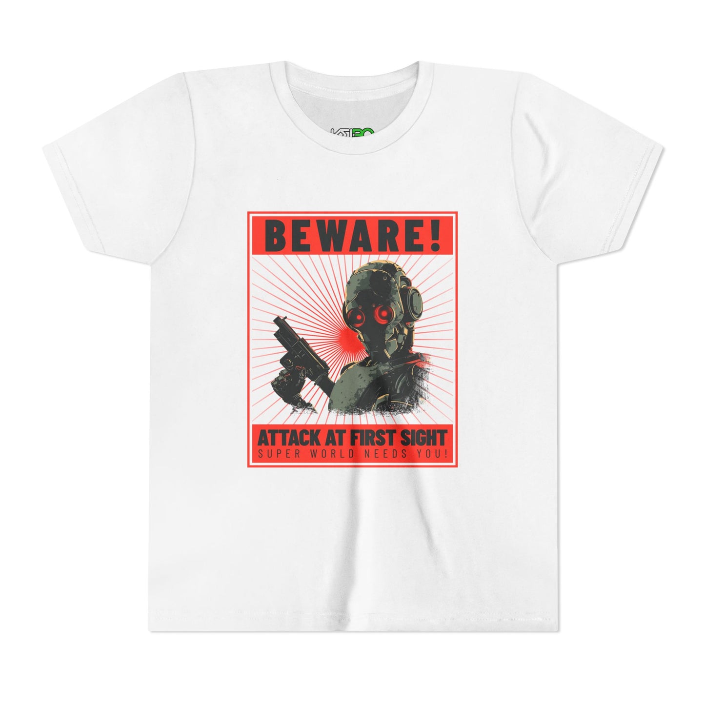 Fun Graphic T-Shirt for Kids Attack at First Sight