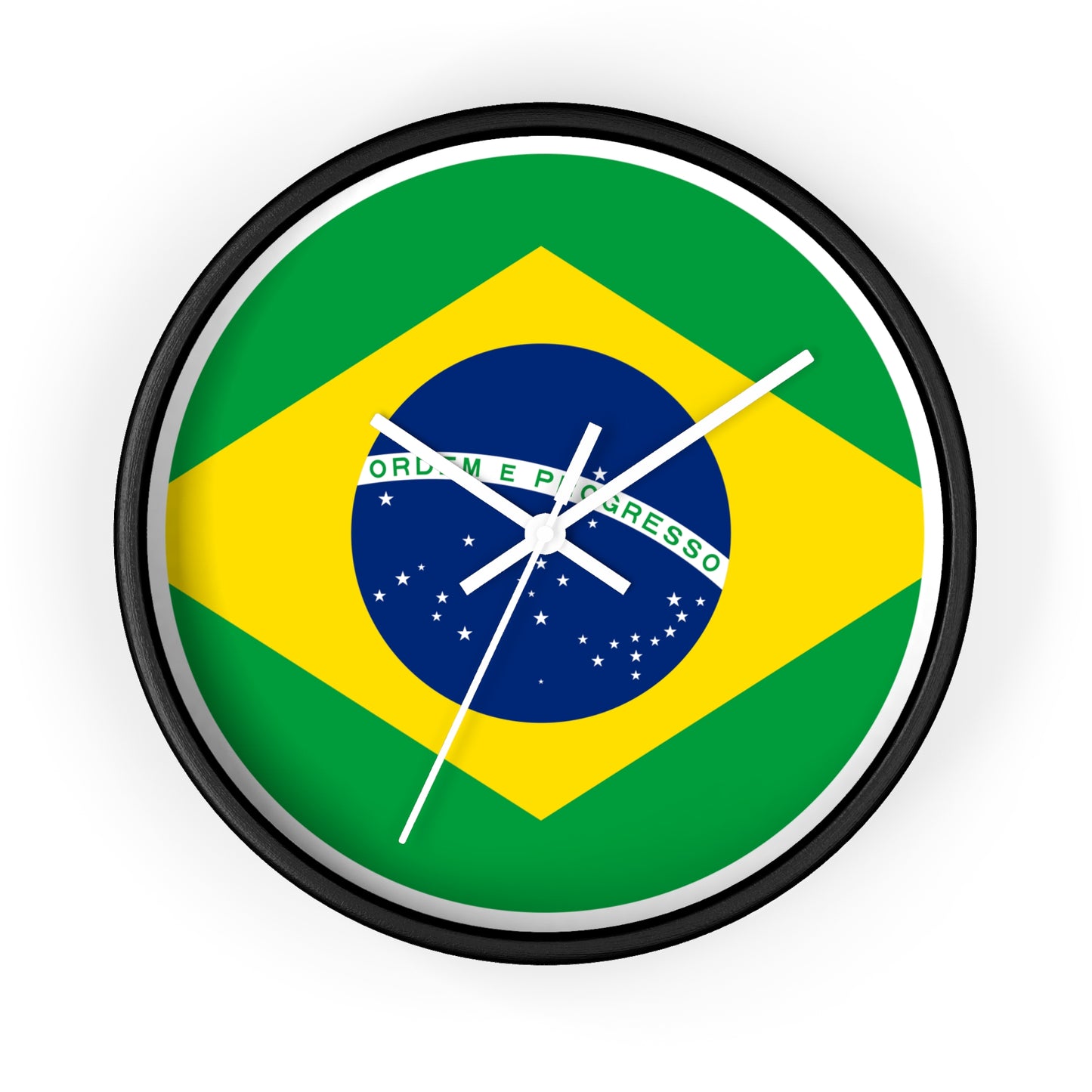 Brazilian Flag Wall Clock - Stylish Decor for Home or Office