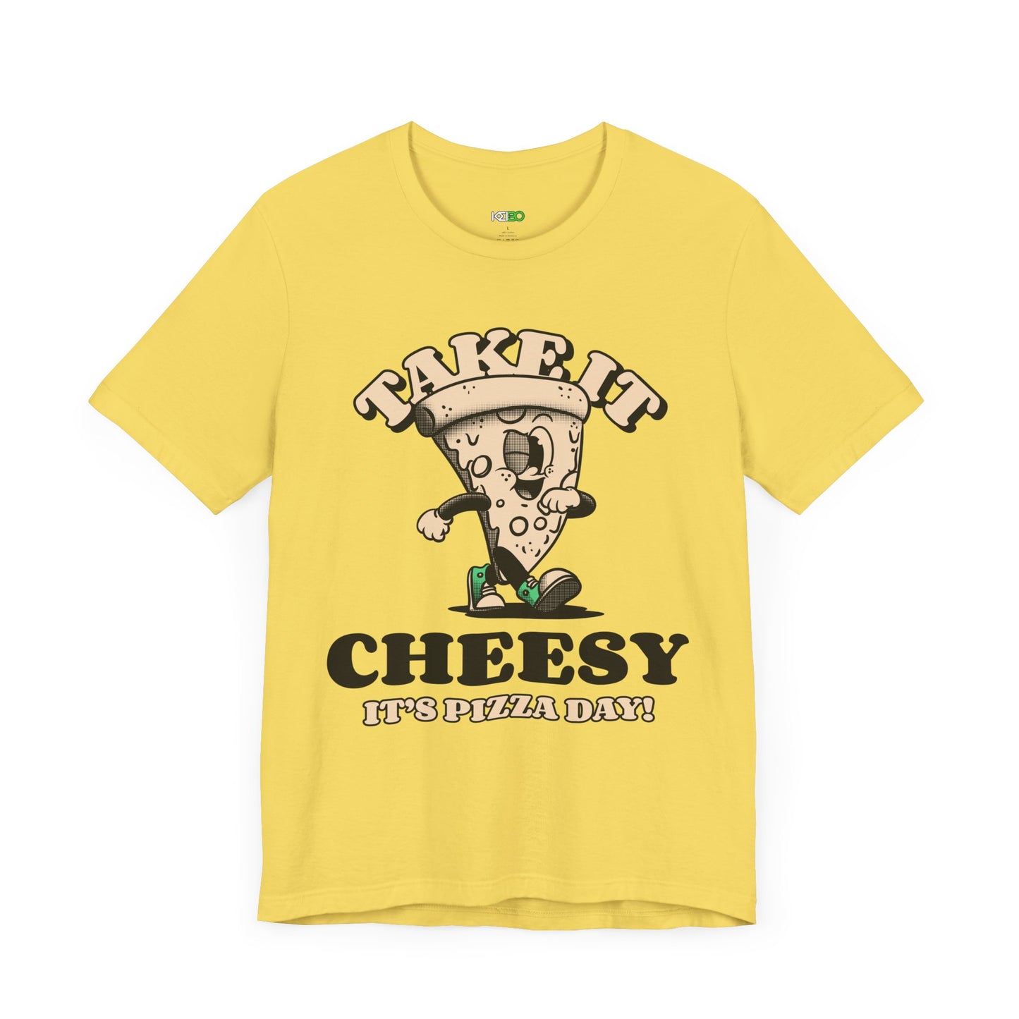 Cheesy Pizza Day Men's Tee - Fun Short Sleeve T-Shirt with Graphics