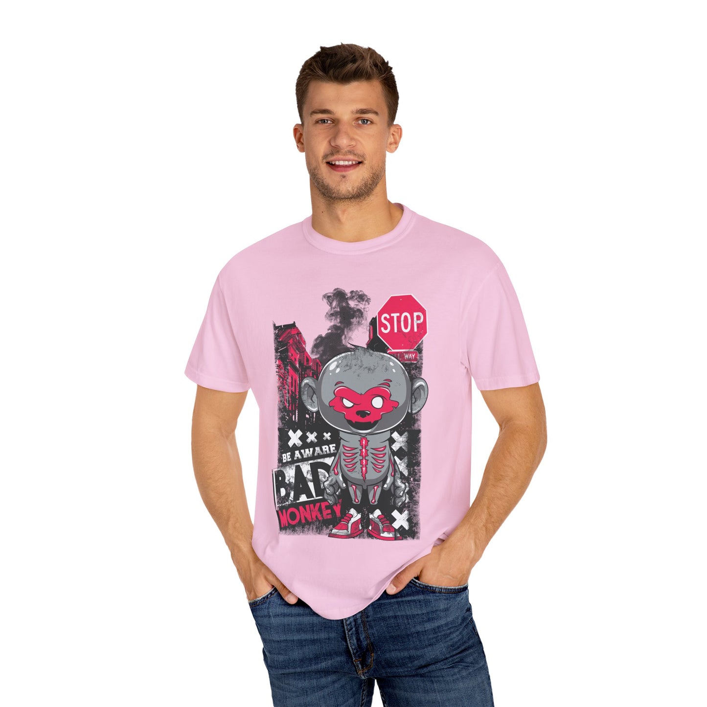 Unisex Street Style Graphic Tee - 'Beware the Bad Monkey'