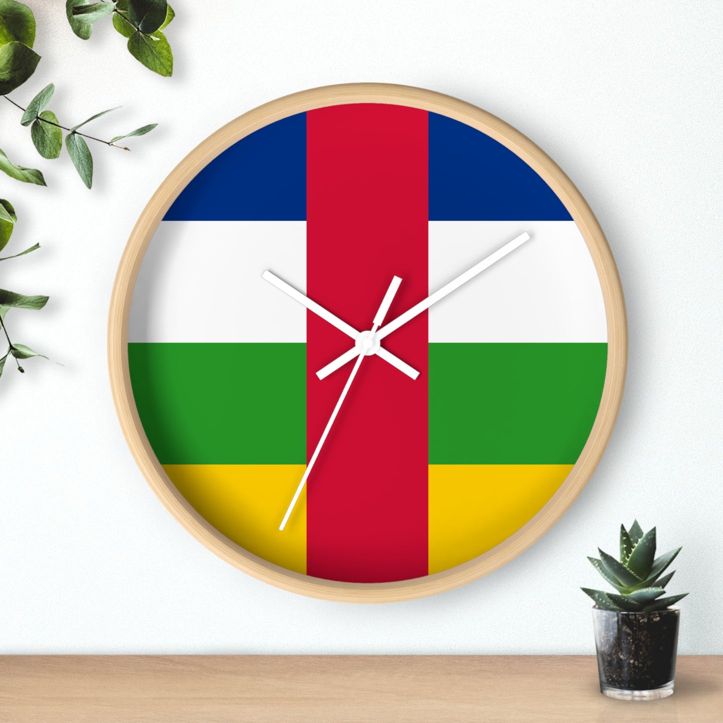 Central African Republic Flag Wall Clock - Stylish Home Decor
