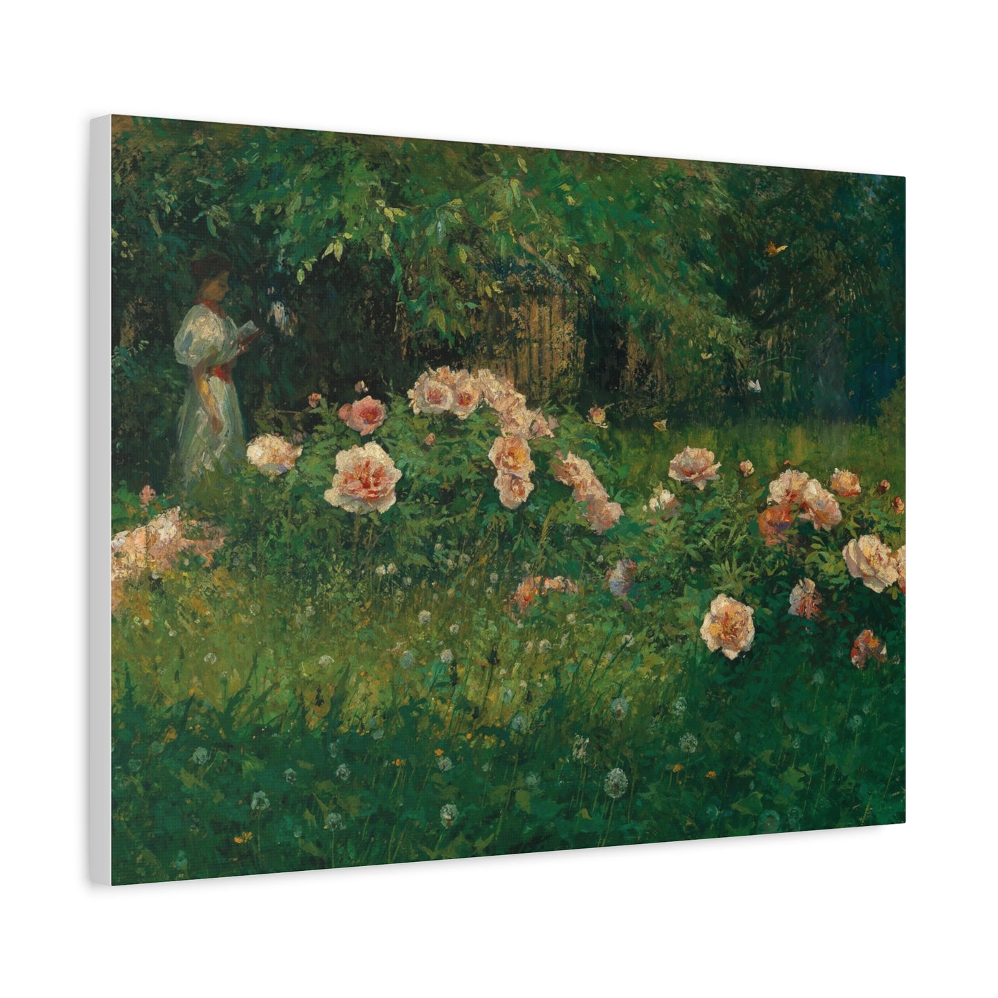 Floral Landscape Canvas Wall Art - Matte Stretched 1.25"