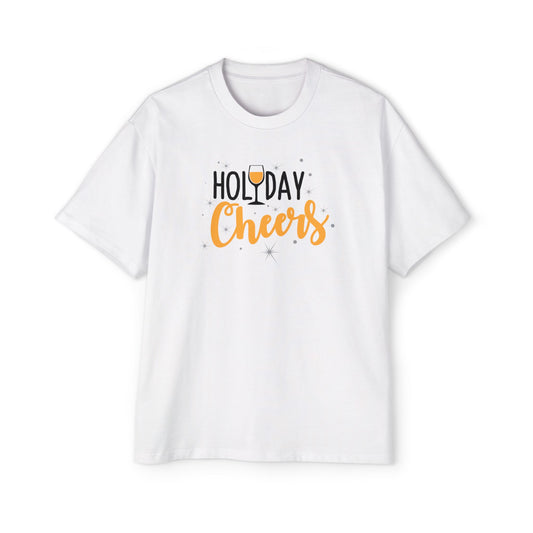 Men's Oversized Tee Holiday Cheers Festive Casual Wear