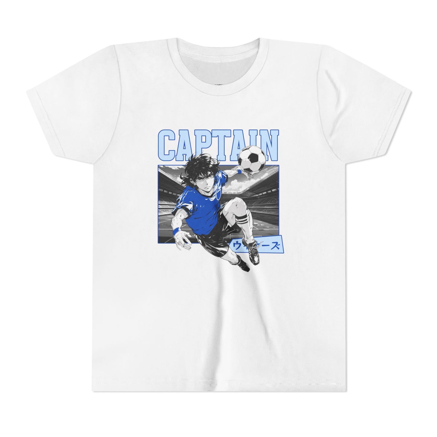 Youth Anime Captain Soccer Tee – Sporty Graphic T-Shirt for Athletes