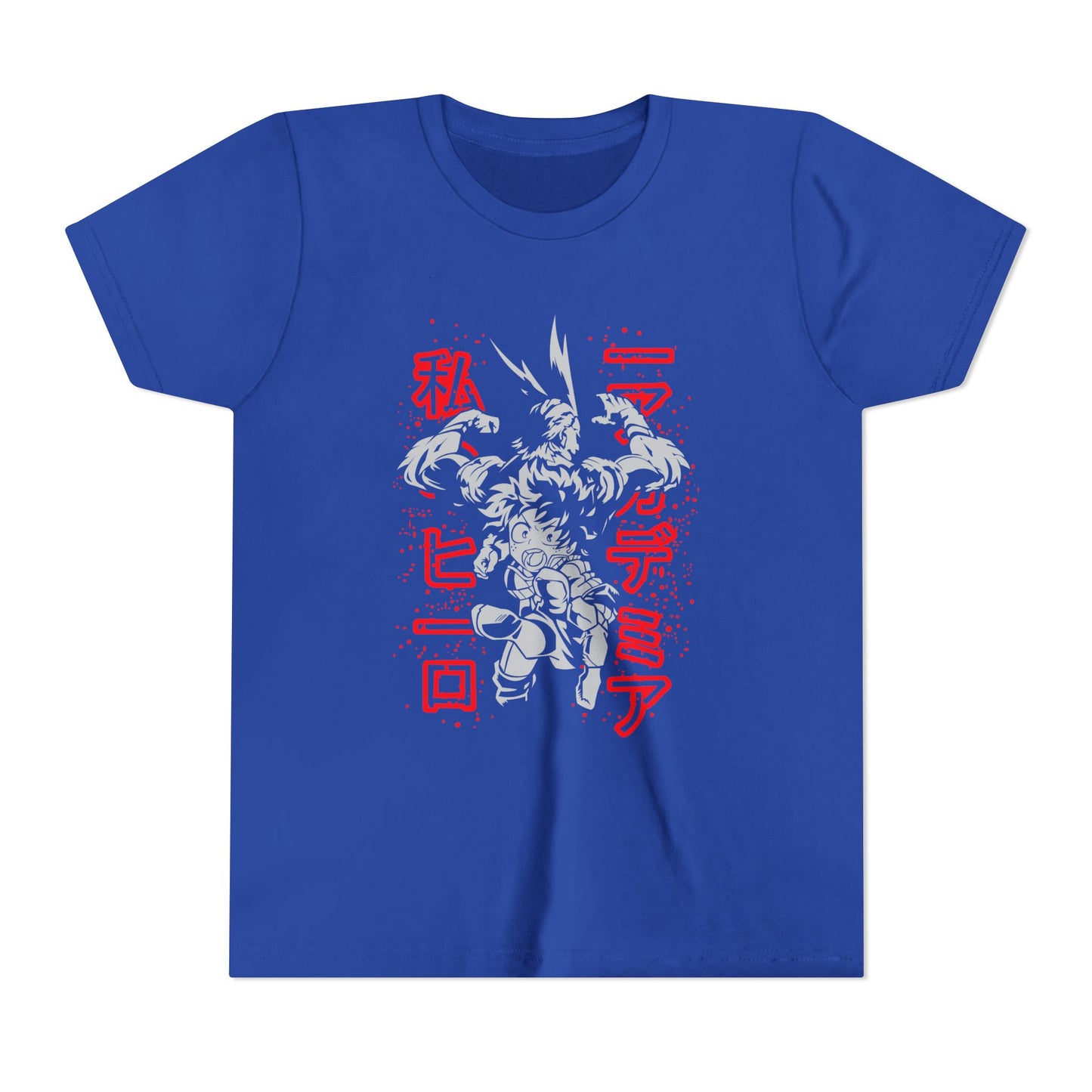 Youth Anime Hero Tee – Black Superhero T-shirt for Kids & Teens