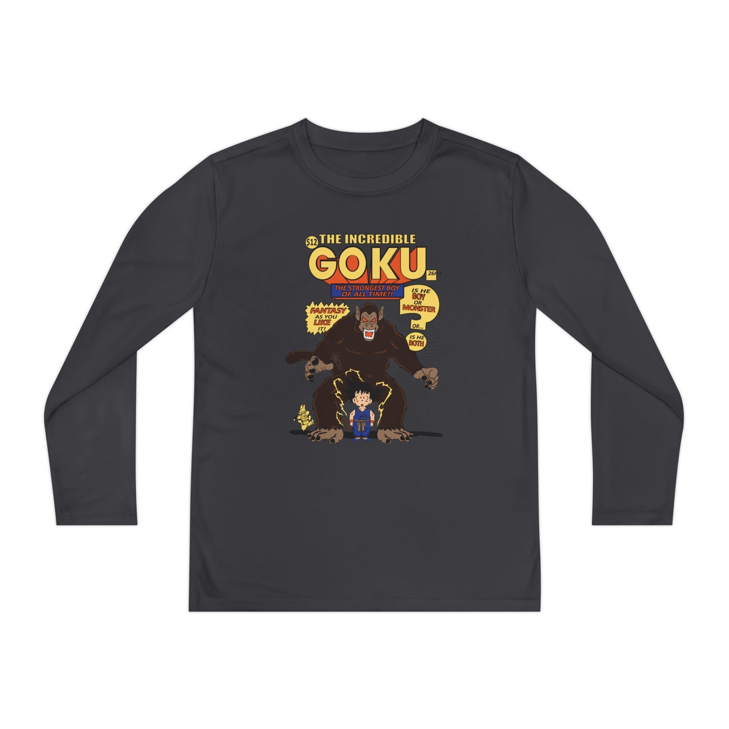 Anime Youth Long Sleeve Goku Competitor Tee – Fun Anime Shirt for Kids