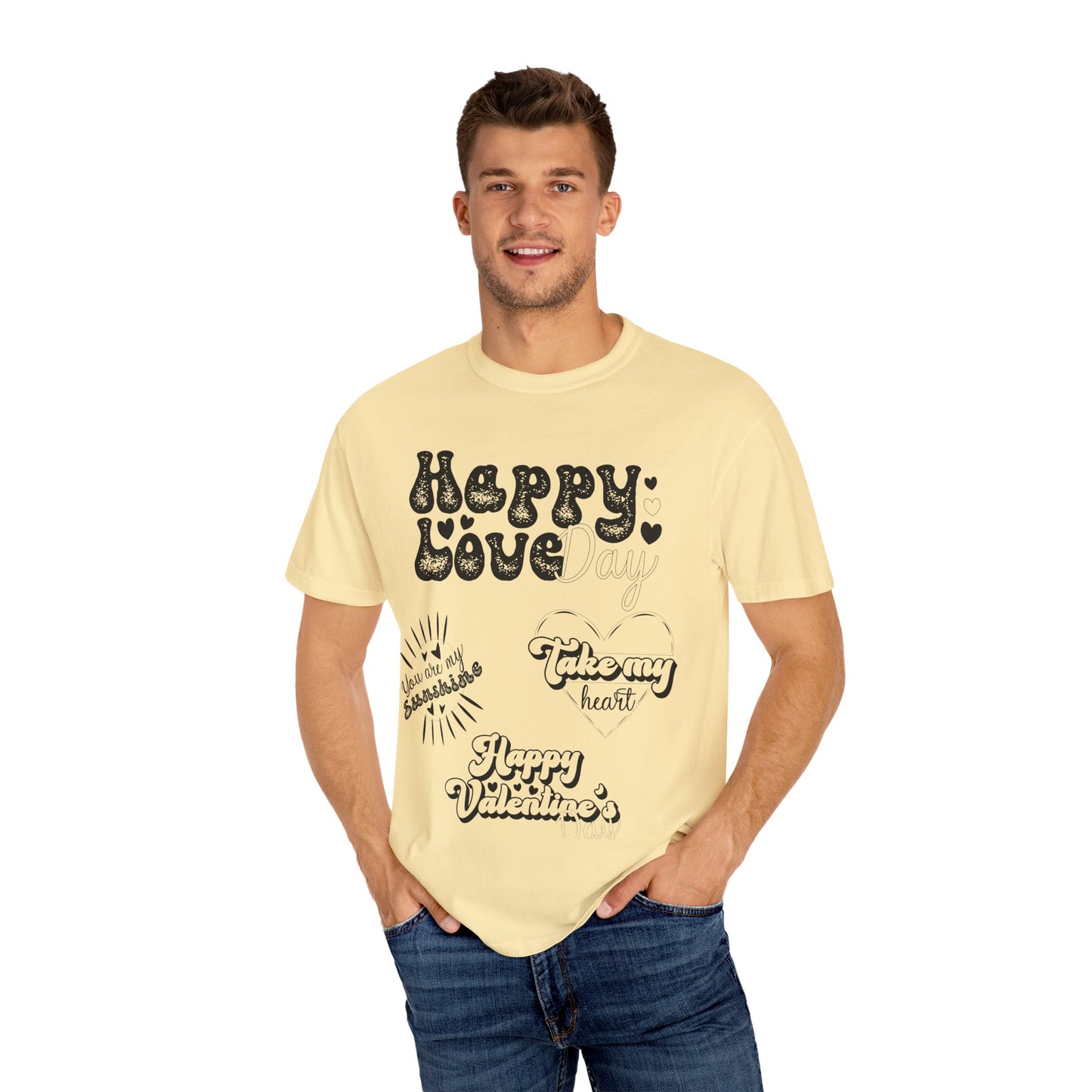 Women Graphic T-Shirt Happy Love Day for Valentine's Day