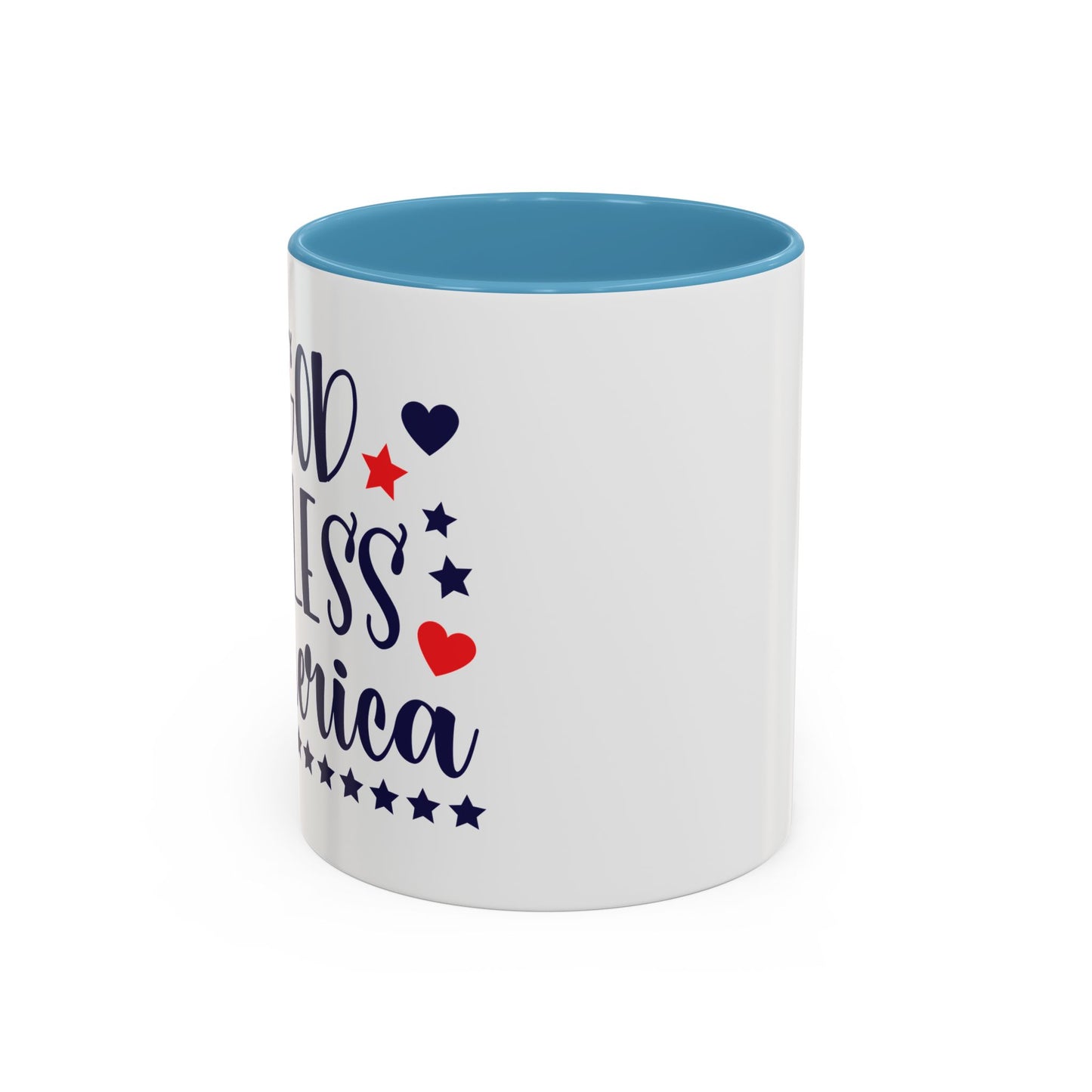 Patriotic Accent Coffee Mug - 'God Bless America'