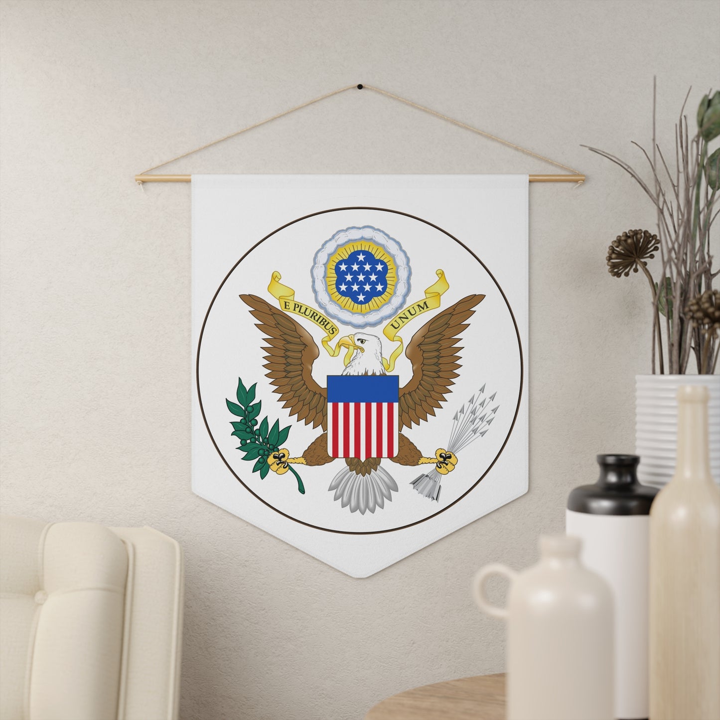 Patriotic American Eagle Wall Pennant - Home Decor