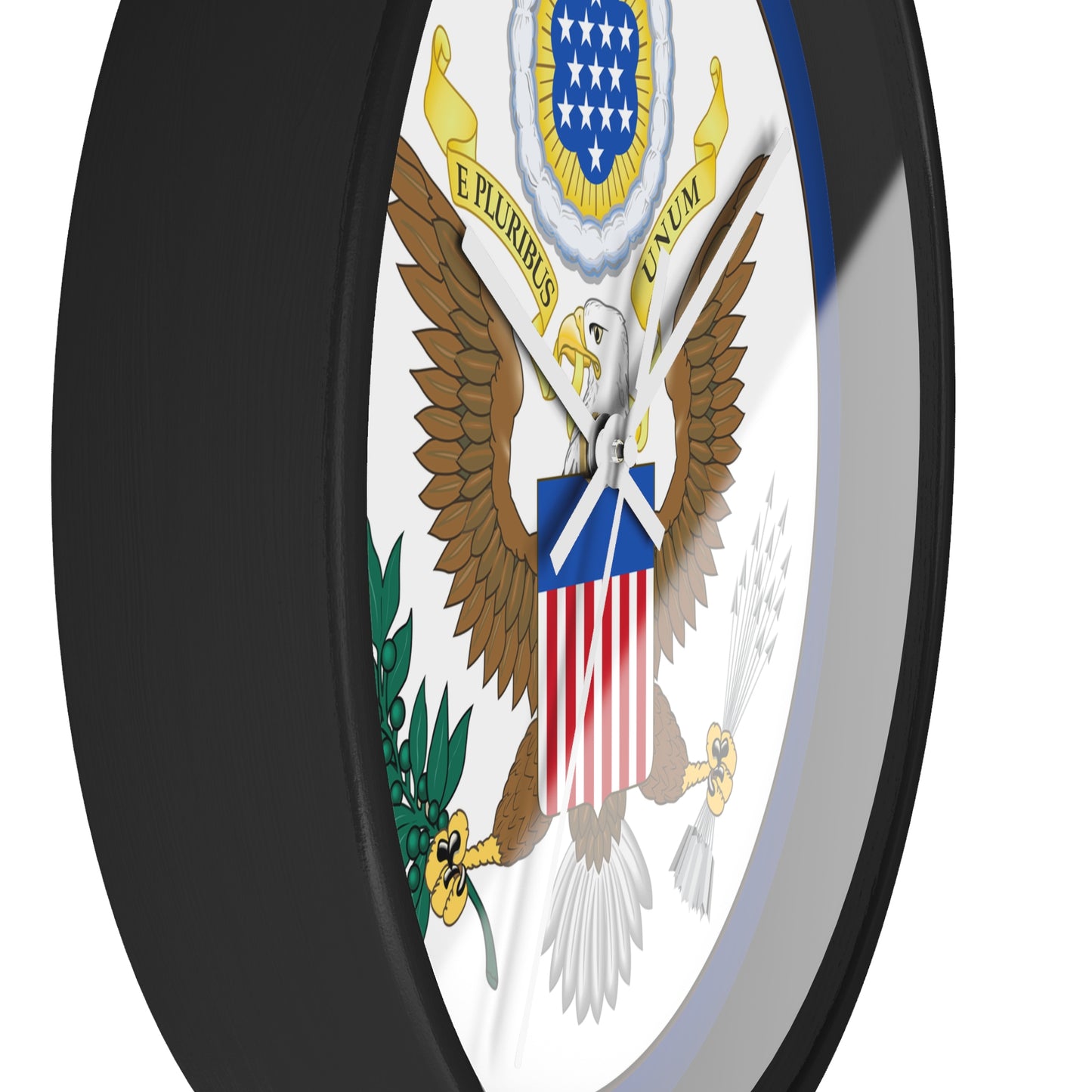 Patriotic Wall Clock with Eagle Seal - Home Decor for Veterans and Patriot