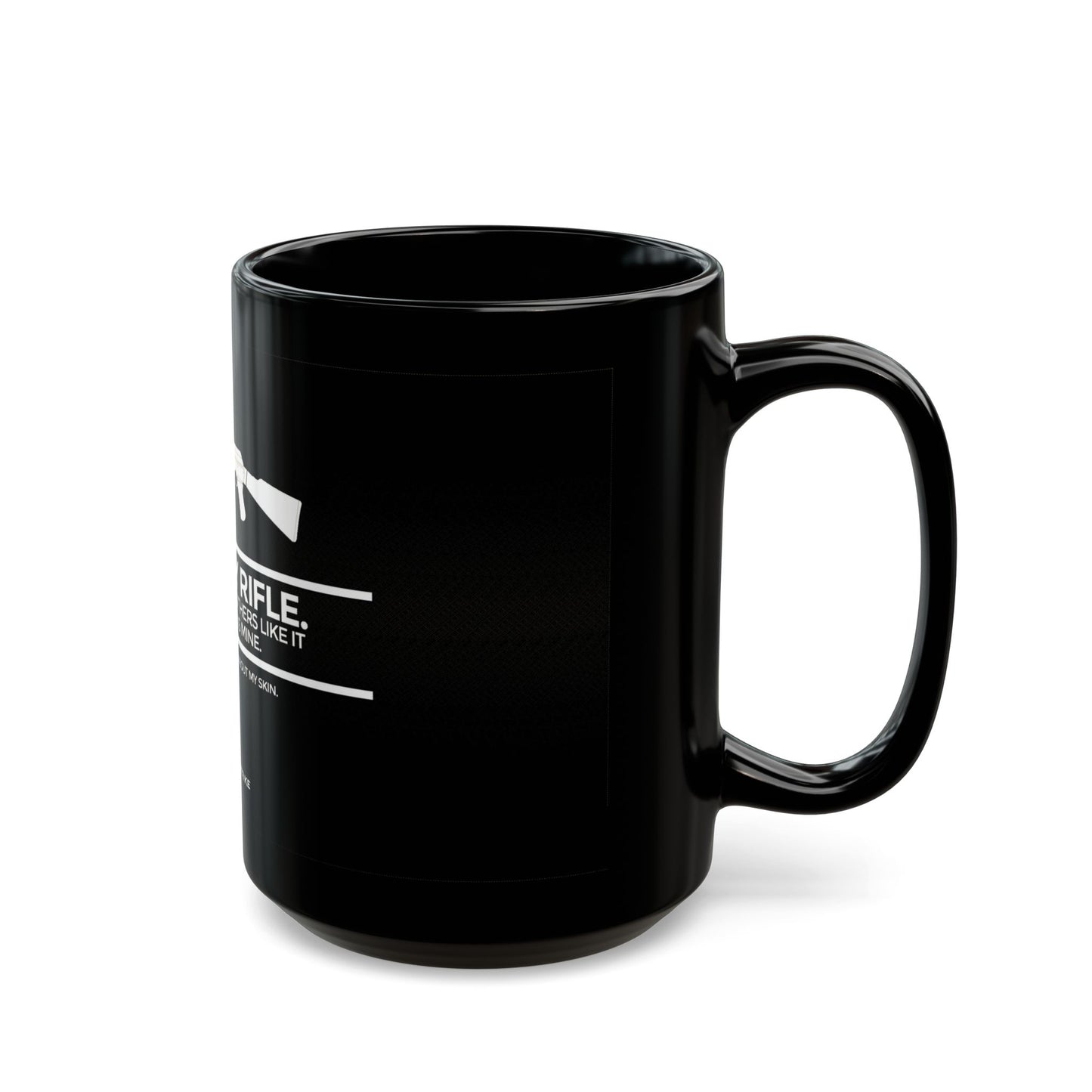 Counter-Strike Themed Black Mug - "This is My Rifle" Design, Perfect for Gamers