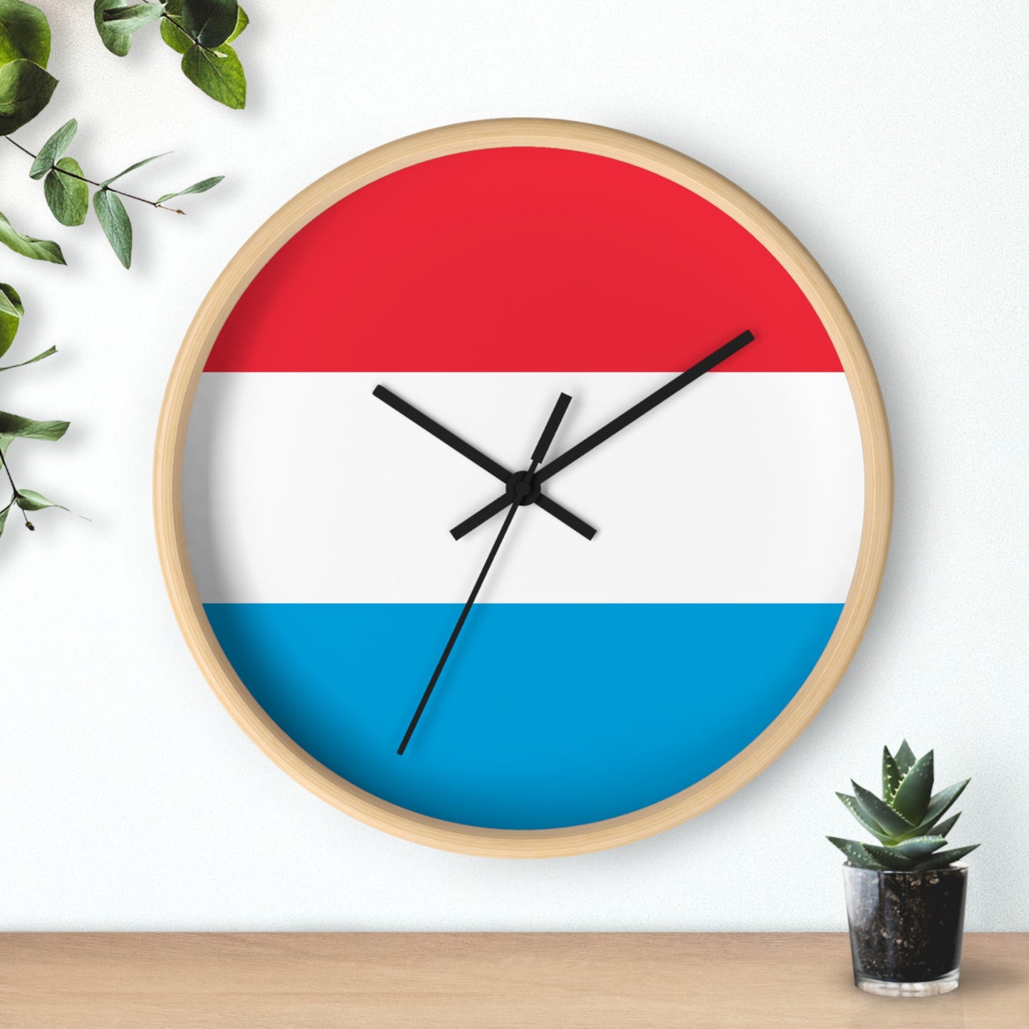Luxembourg Flag Wall Clock - Modern Home Decor