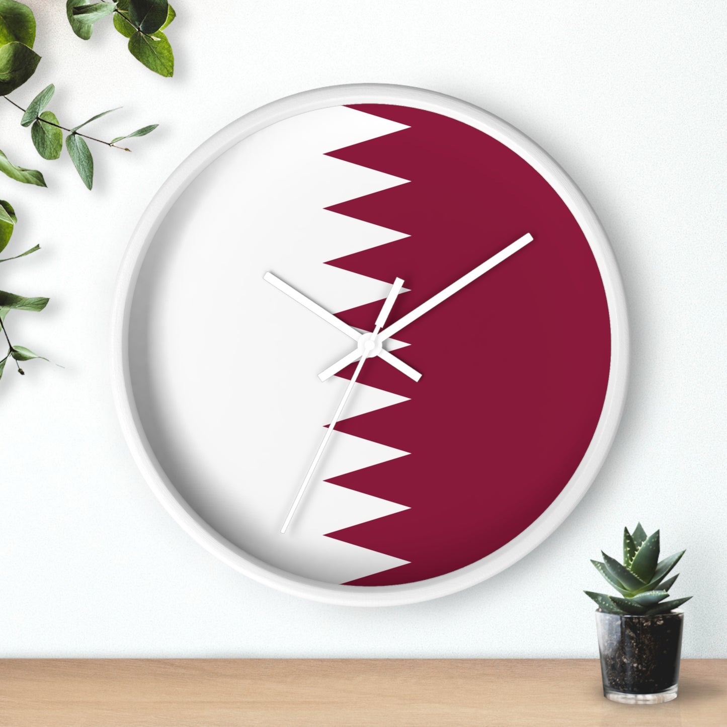 Qatar Flag Wall Clock - Stylish Home Decor for Every Occasion