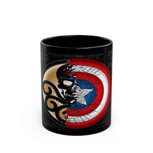 Unique Marvel-Inspired Superhero Fans Black Mug 11oz