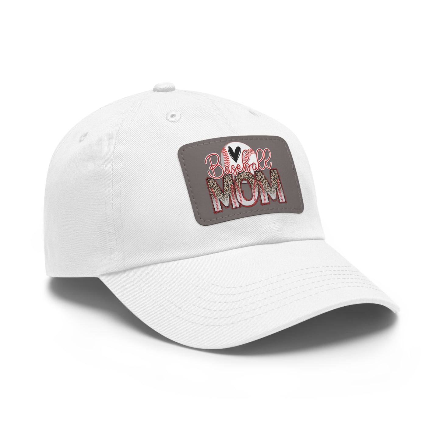 Baseball Mom Hat with Leather Patch