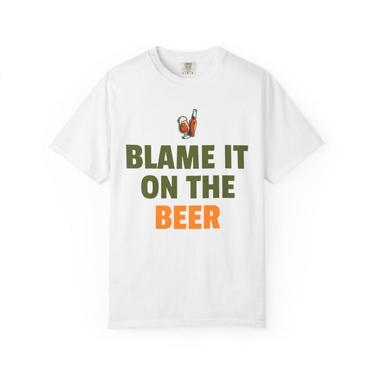 Funny Beer Unisex T-Shirt - 'Blame It On The Beer' - St Patrick's Day