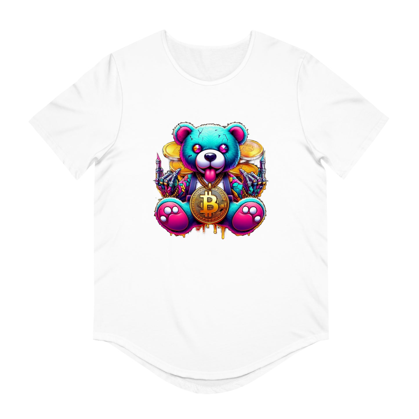Colorful Teddy Bear Men's Graphic Tee – Fun & Stylish Bear T-Shirt