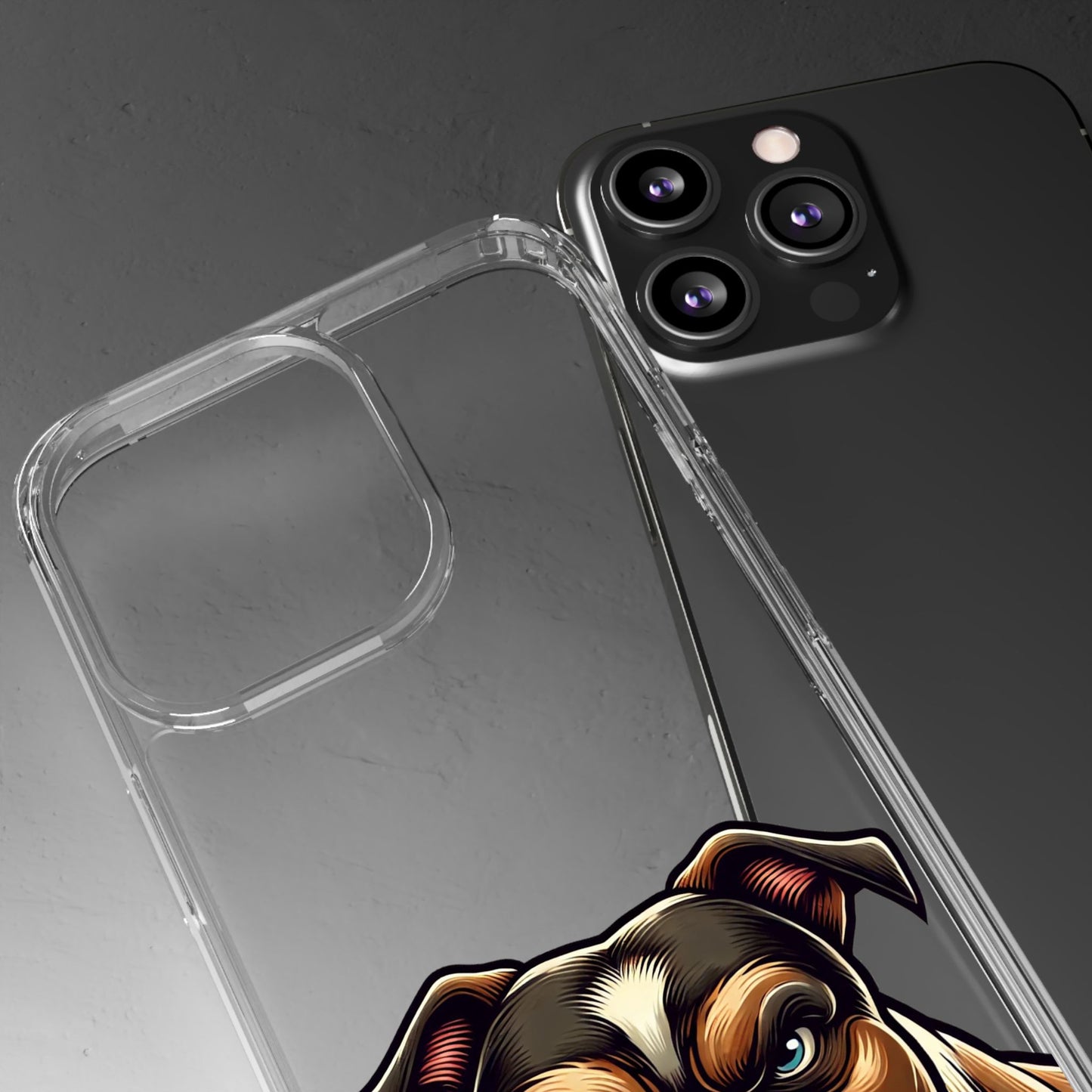 Pit Bull Print Clear Case - Perfect for Pet Lovers