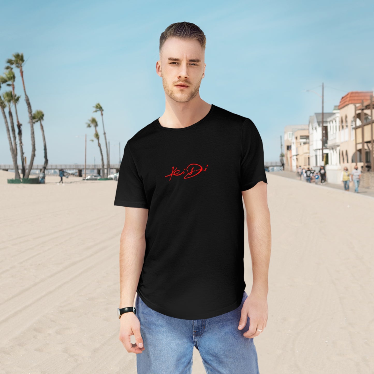 Men's  Curved Hem Tee - 'Still Ghetto' by Kei-Di