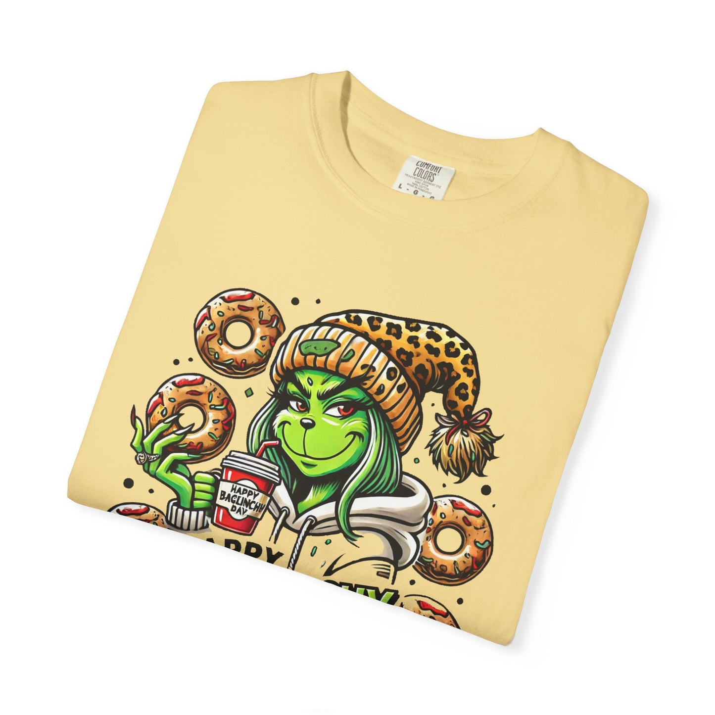 Happy Bagels Day Unisex T-Shirt with Grinchy Design