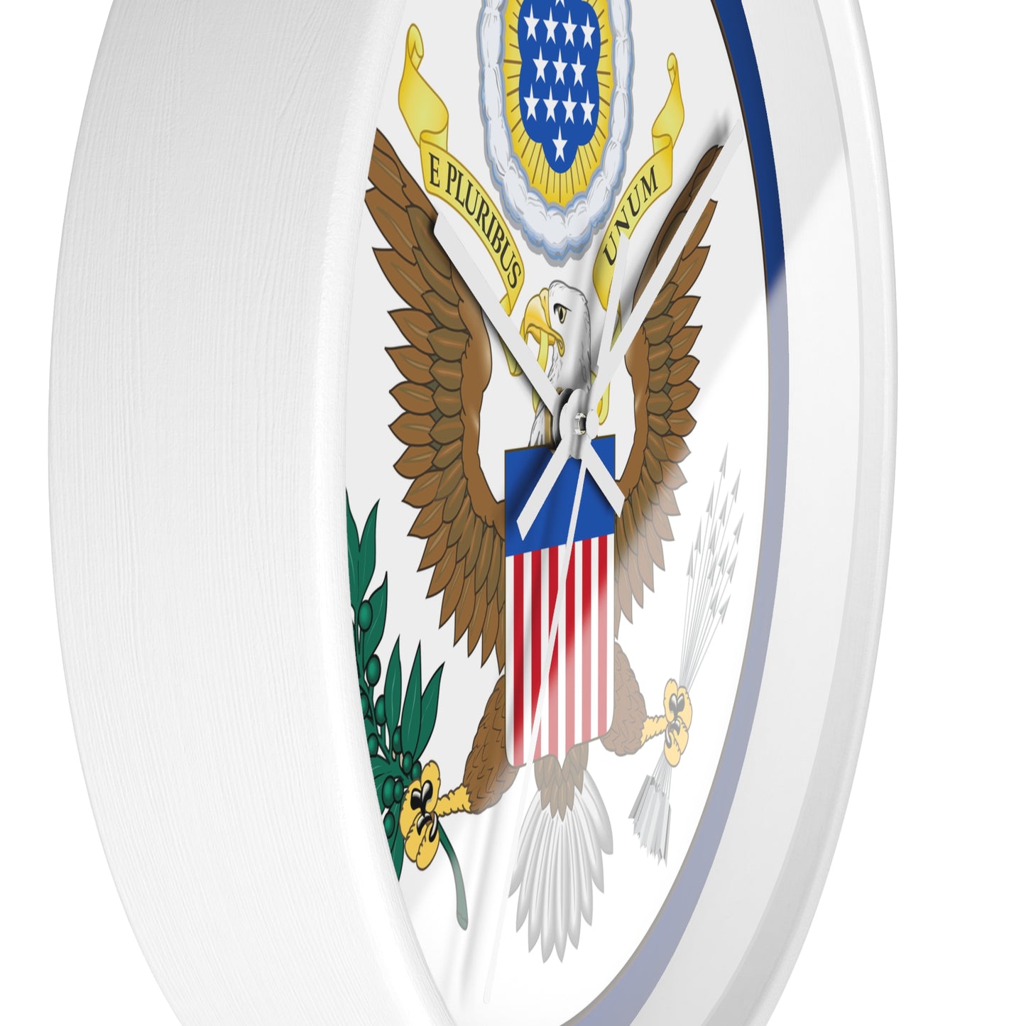 Patriotic Wall Clock with Eagle Seal - Home Decor for Veterans and Patriot