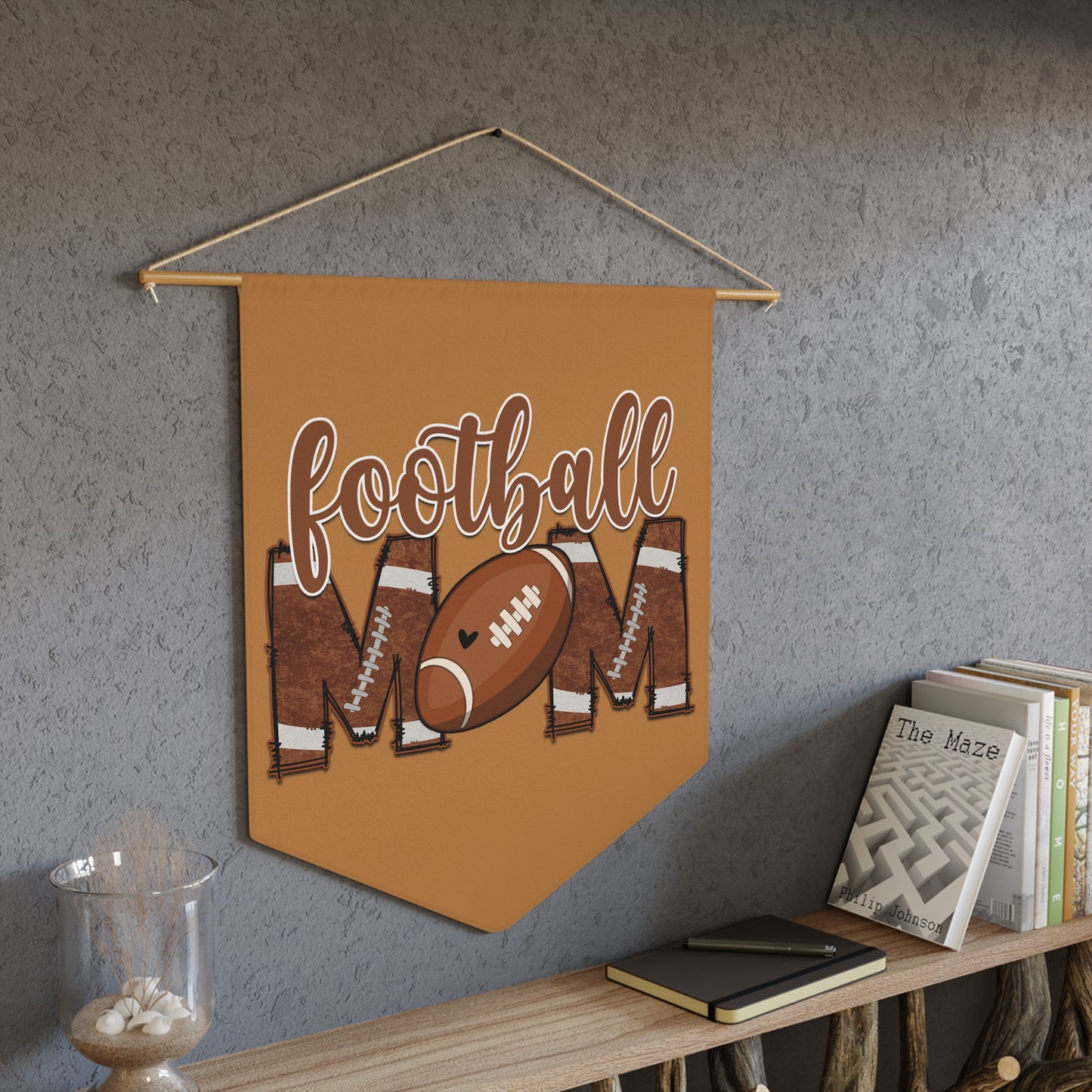 Football Mom Pennant Great for Game Day or Mother's Day