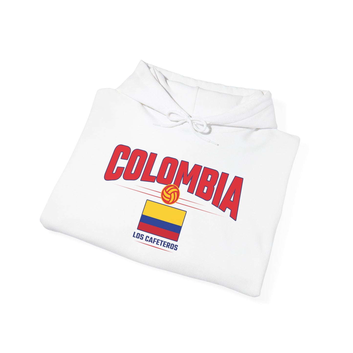 Unisex Hoodie Love Colombia Sweatshirt with Flag Design