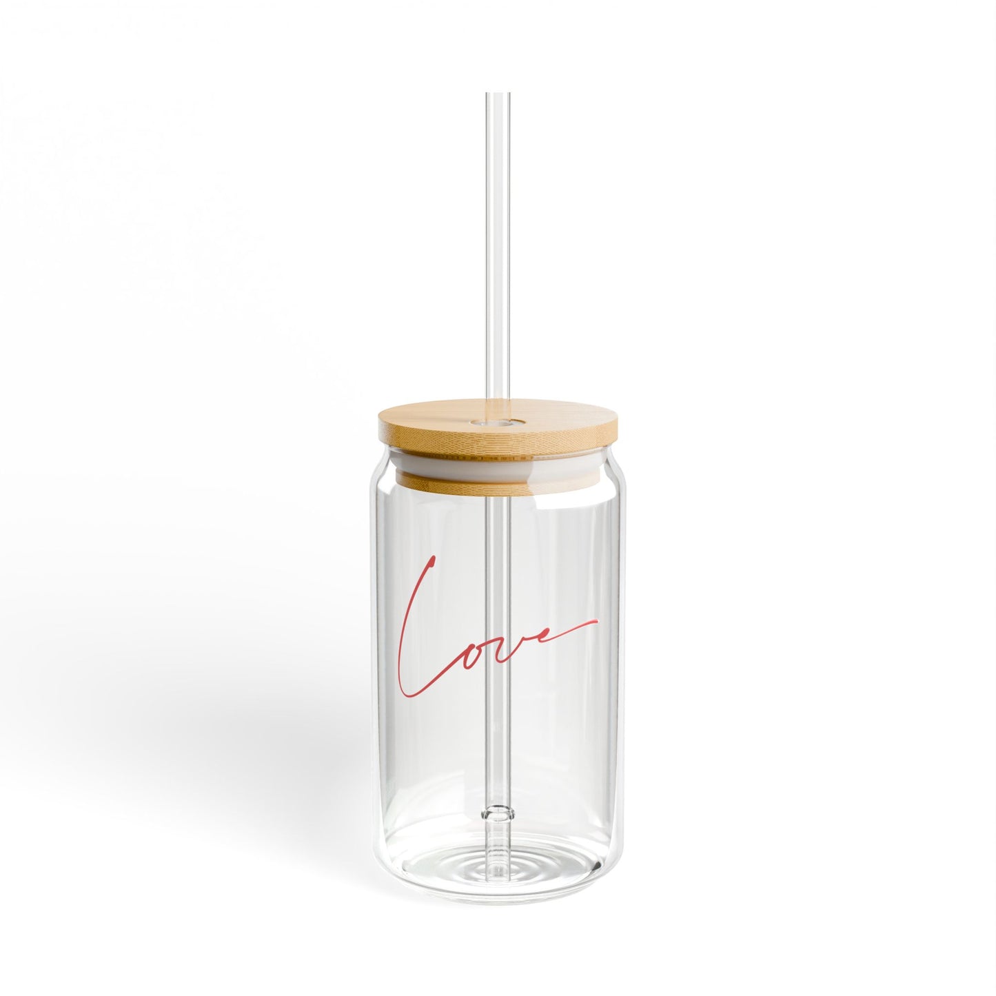Love Sipper Glass - 16oz Reusable Glass Straw Drinkware