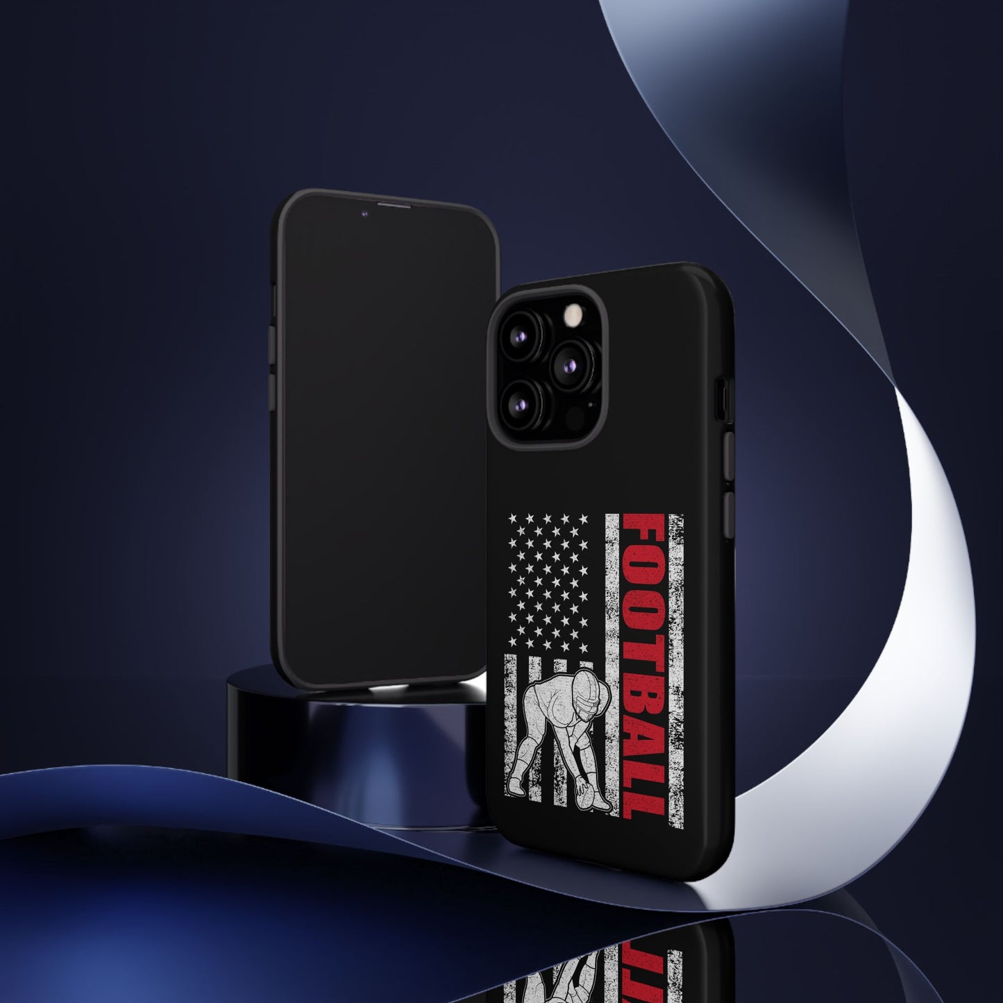 Football American Flag Phone Case - Tough Cases for Fans