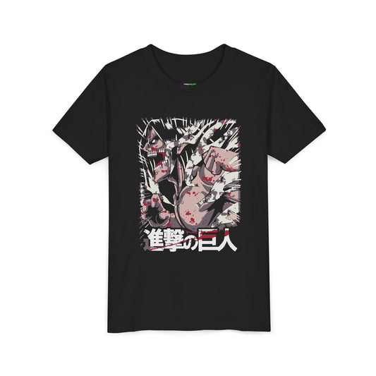 Youth Short Sleeve Tee - Attack on Titan Graphic Tee for Anime Fans