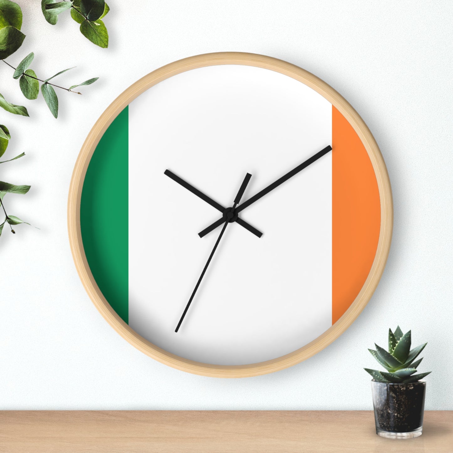 Irish Flag Wall Clock - Stylish Home Decor for St. Patrick's Day & Everyday