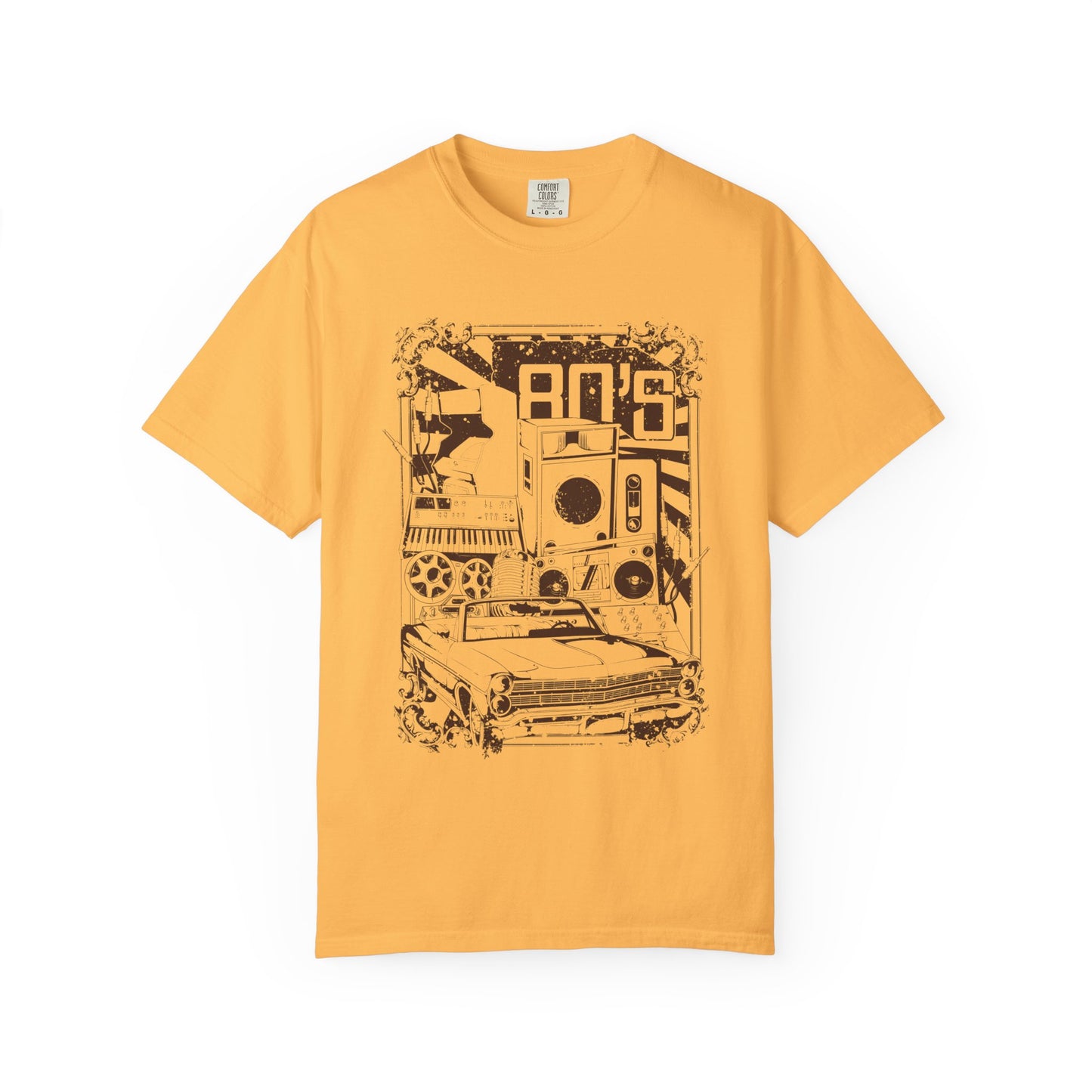 Retro 80s Unisex T-Shirt for Vintage Car & Music Fans