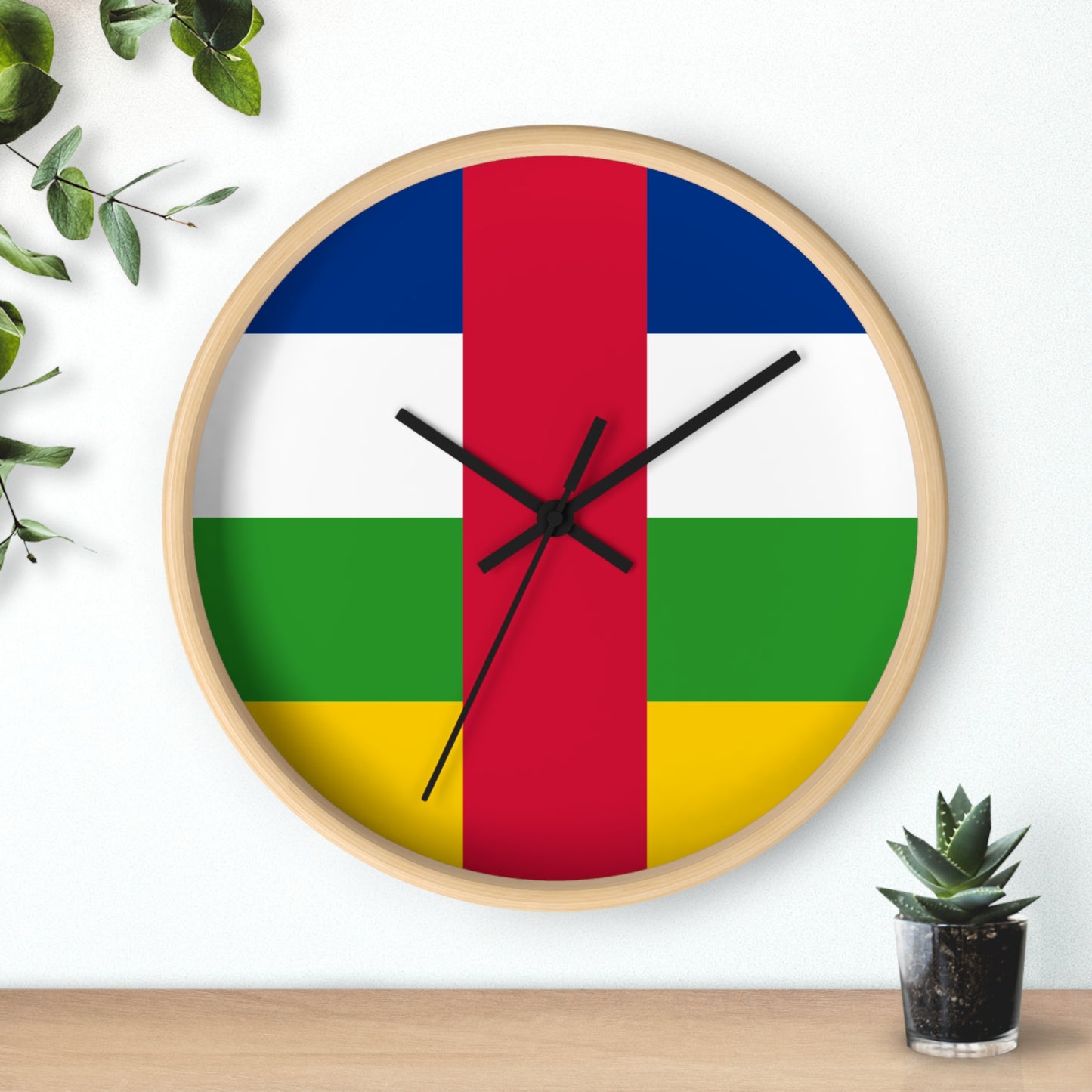 Central African Republic Flag Wall Clock - Stylish Home Decor