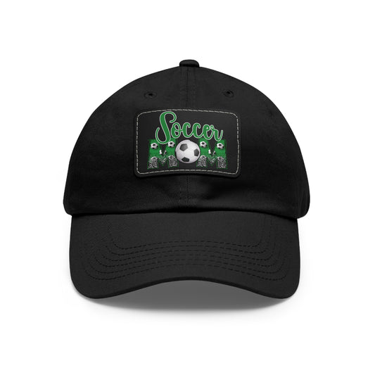 Soccer Hat with Leather Patch Perfect for Sports Fans
