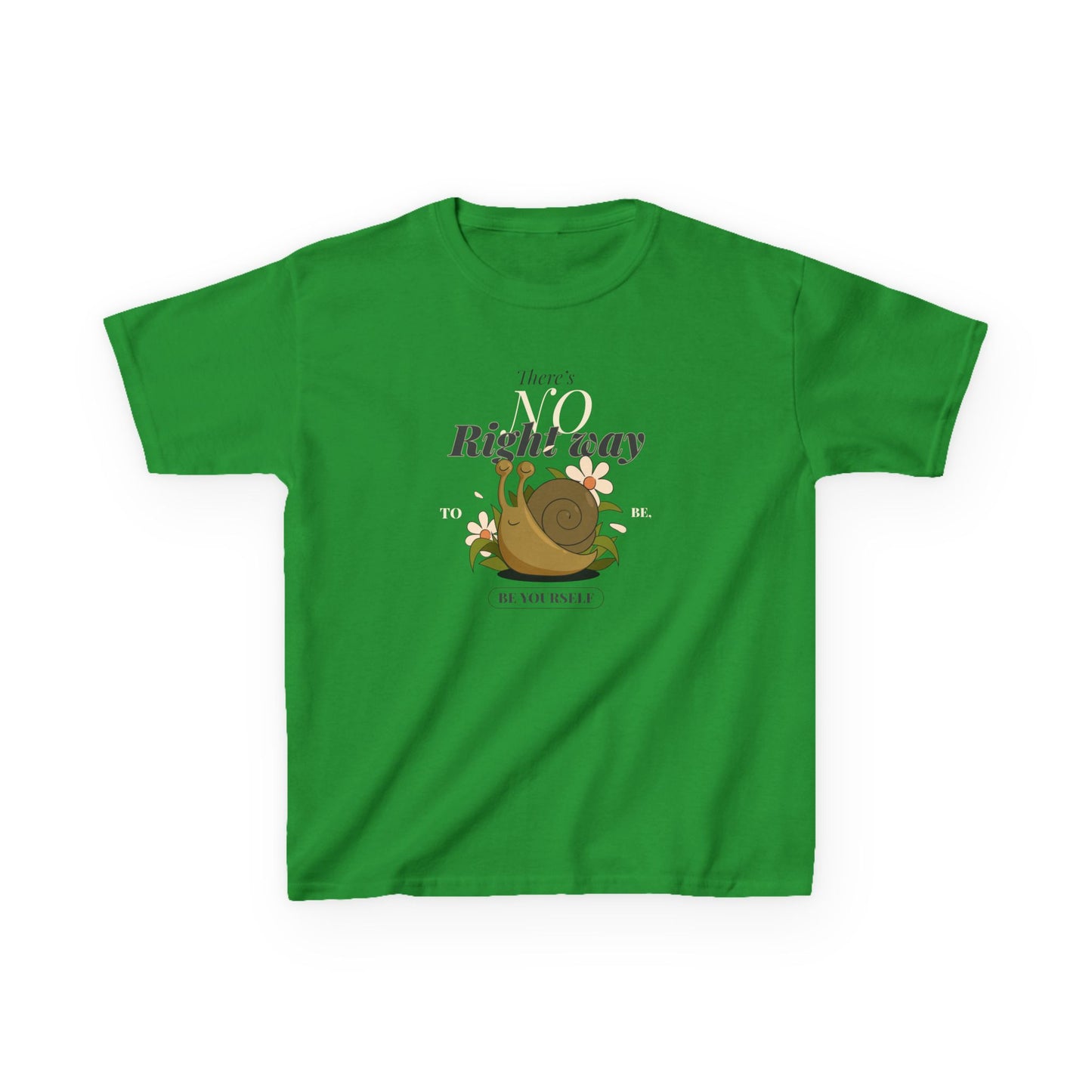 Kids Tee Snail Graphic 'There's Right Way' Inspirational T-Shirt