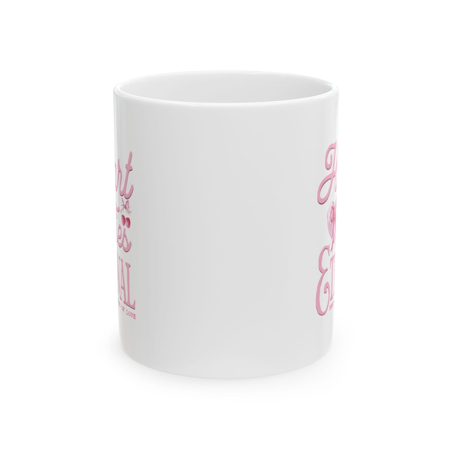 Heart Ties Eternal Ceramic Mug - 11oz, Gift for Valentine Love