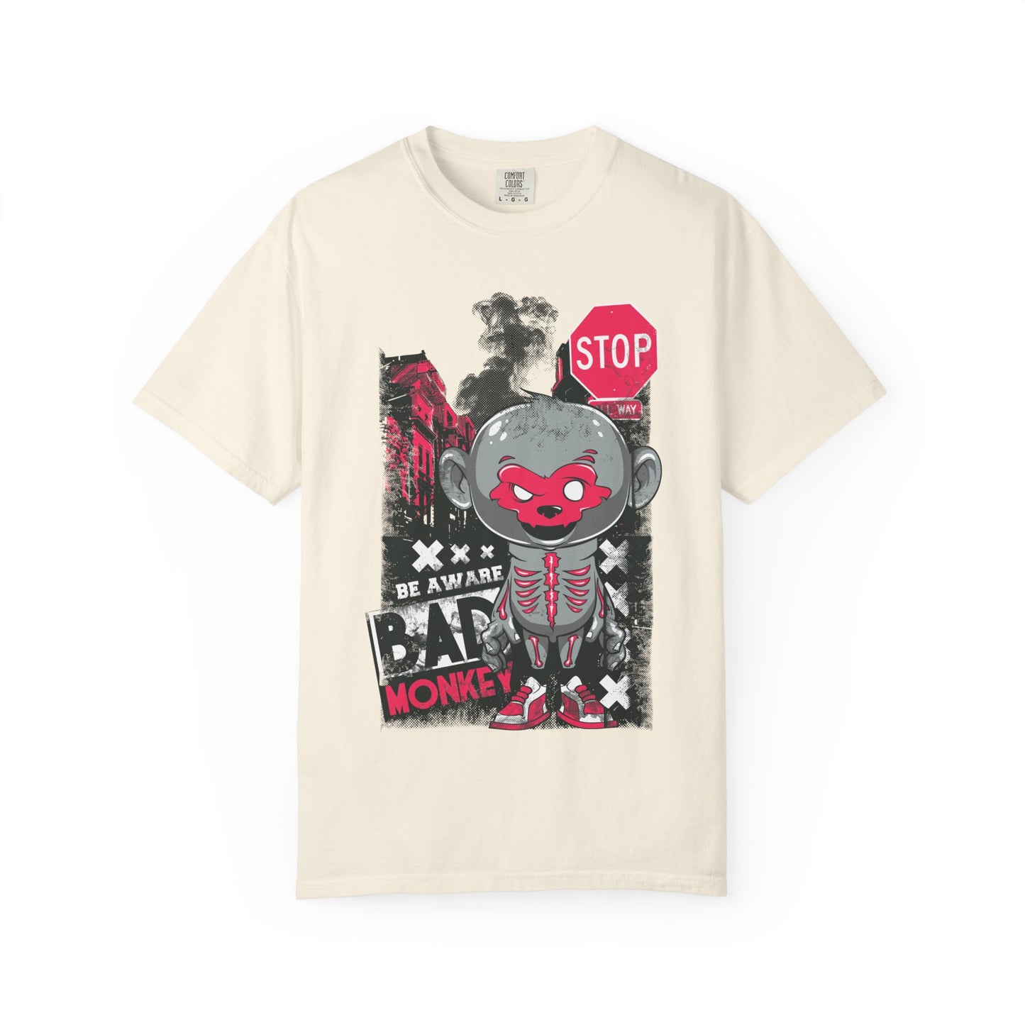 Unisex Street Style Graphic Tee - 'Beware the Bad Monkey'