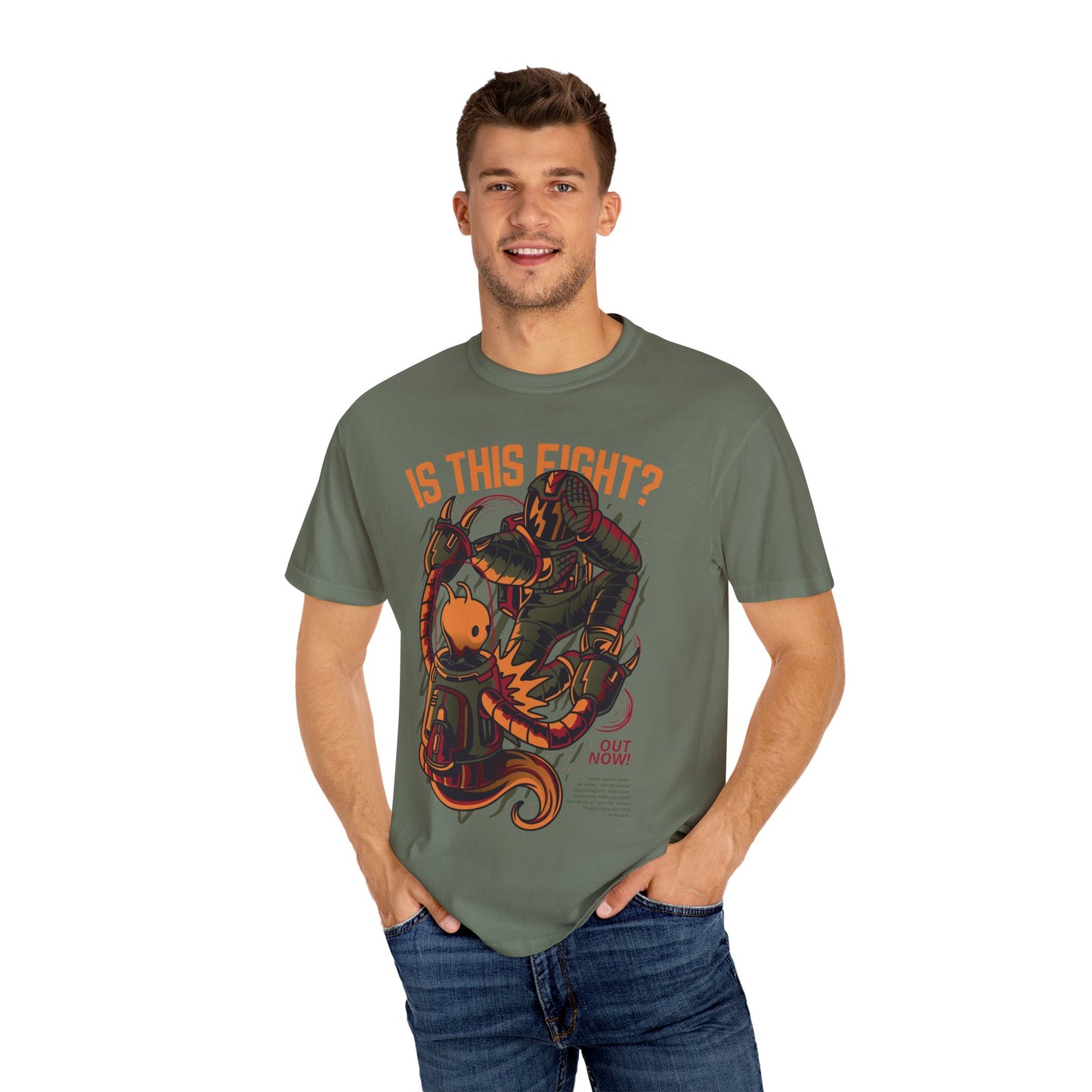 Men T-Shirt "Is This Fight?" Vibrant Design