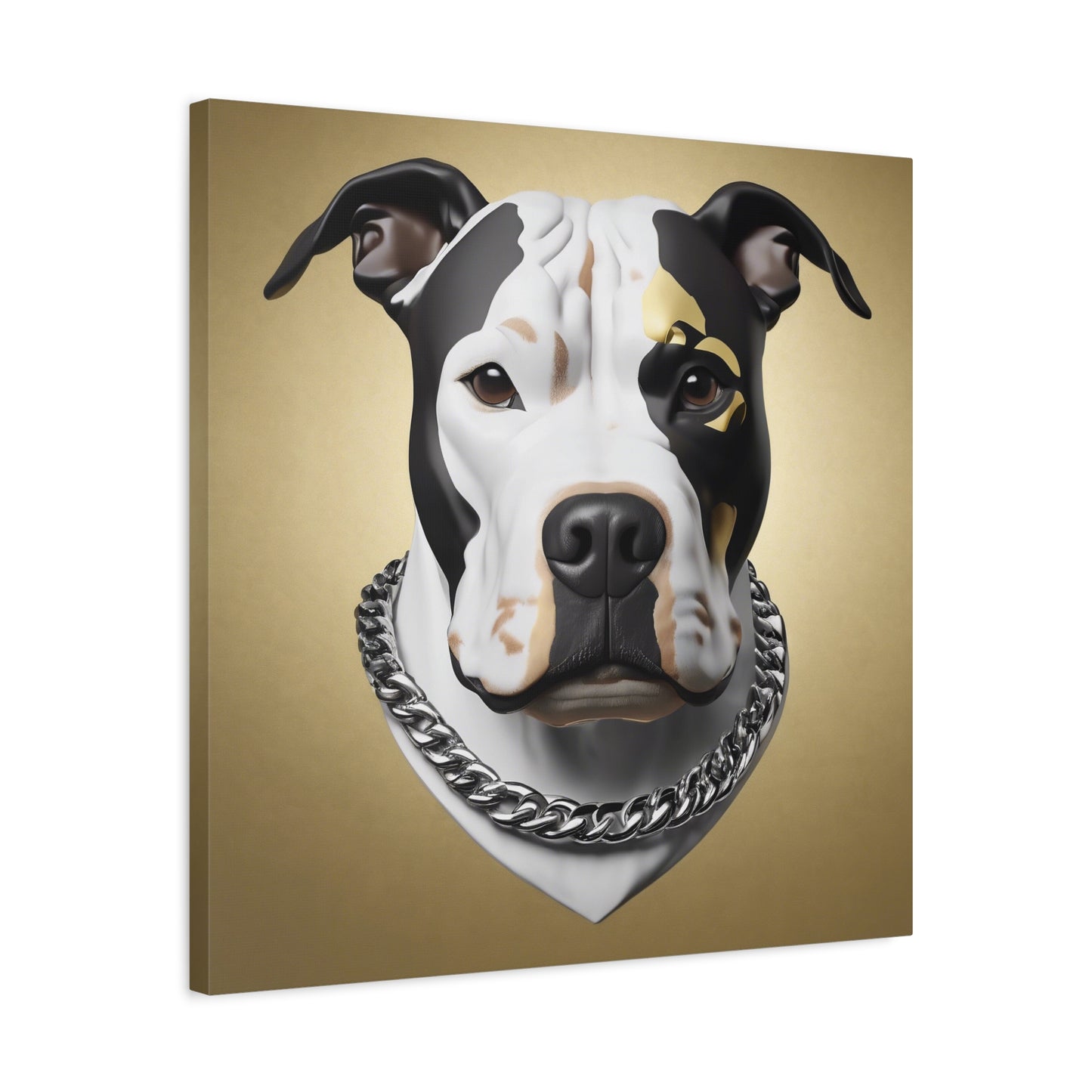 Pit Bull Portrait Canvas Wall Art