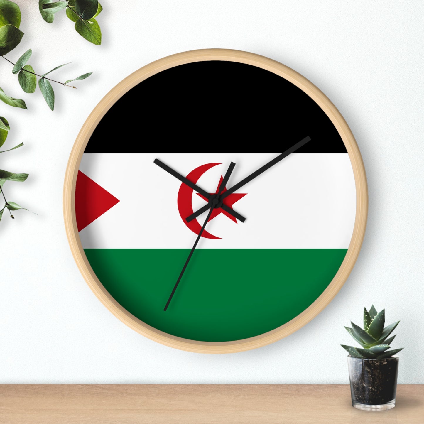 Sahrawi Arab Democratic Republic Flag Wall Clock