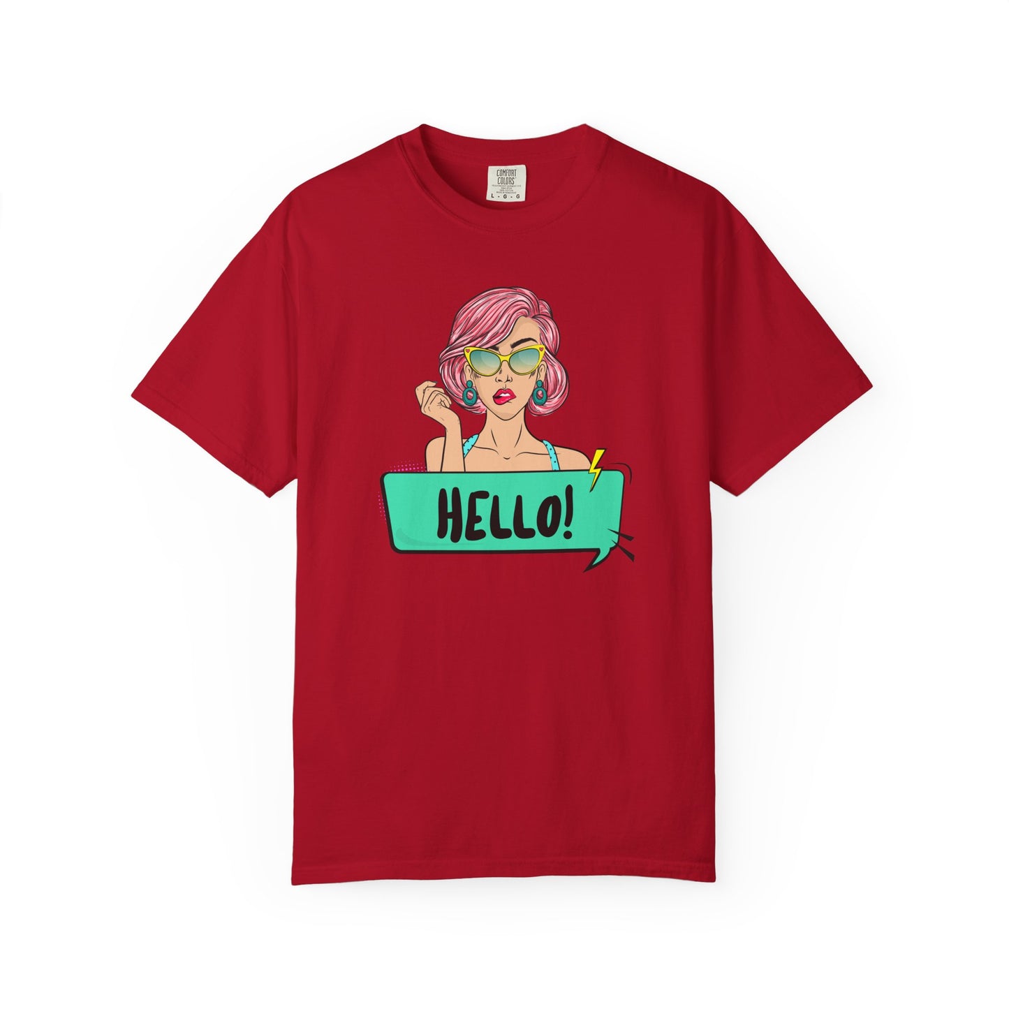 Hello! Retro Vibe Unisex Garment-Dyed T-Shirt