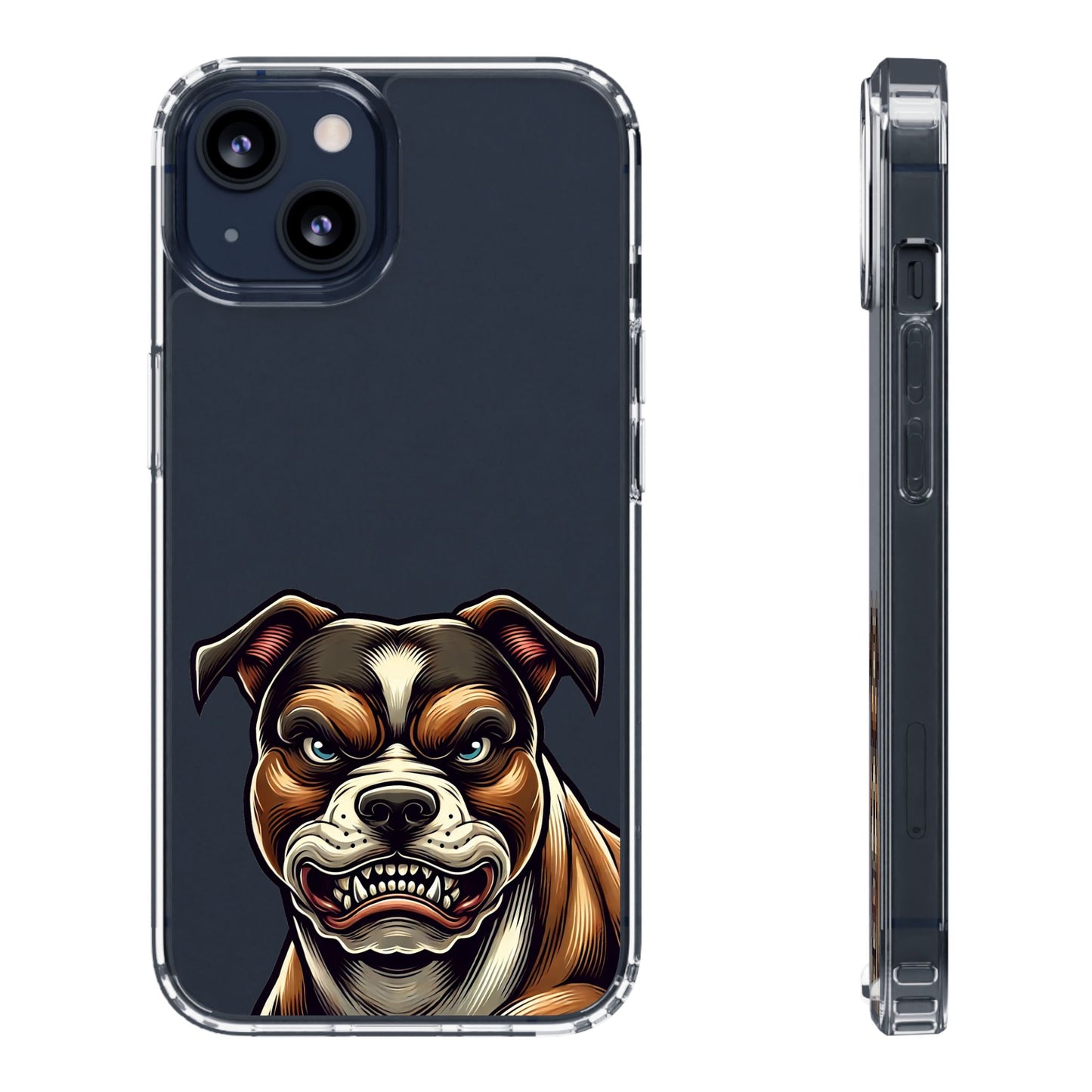 Pit Bull Print Clear Case - Perfect for Pet Lovers