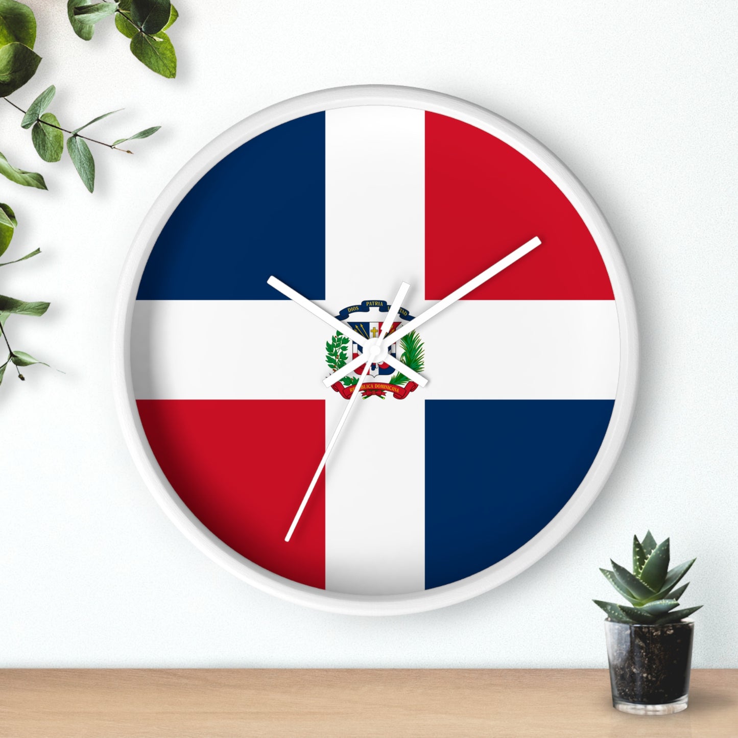 Dominican Republic Flag Wall Clock - Perfect for Home Decor & Gifts