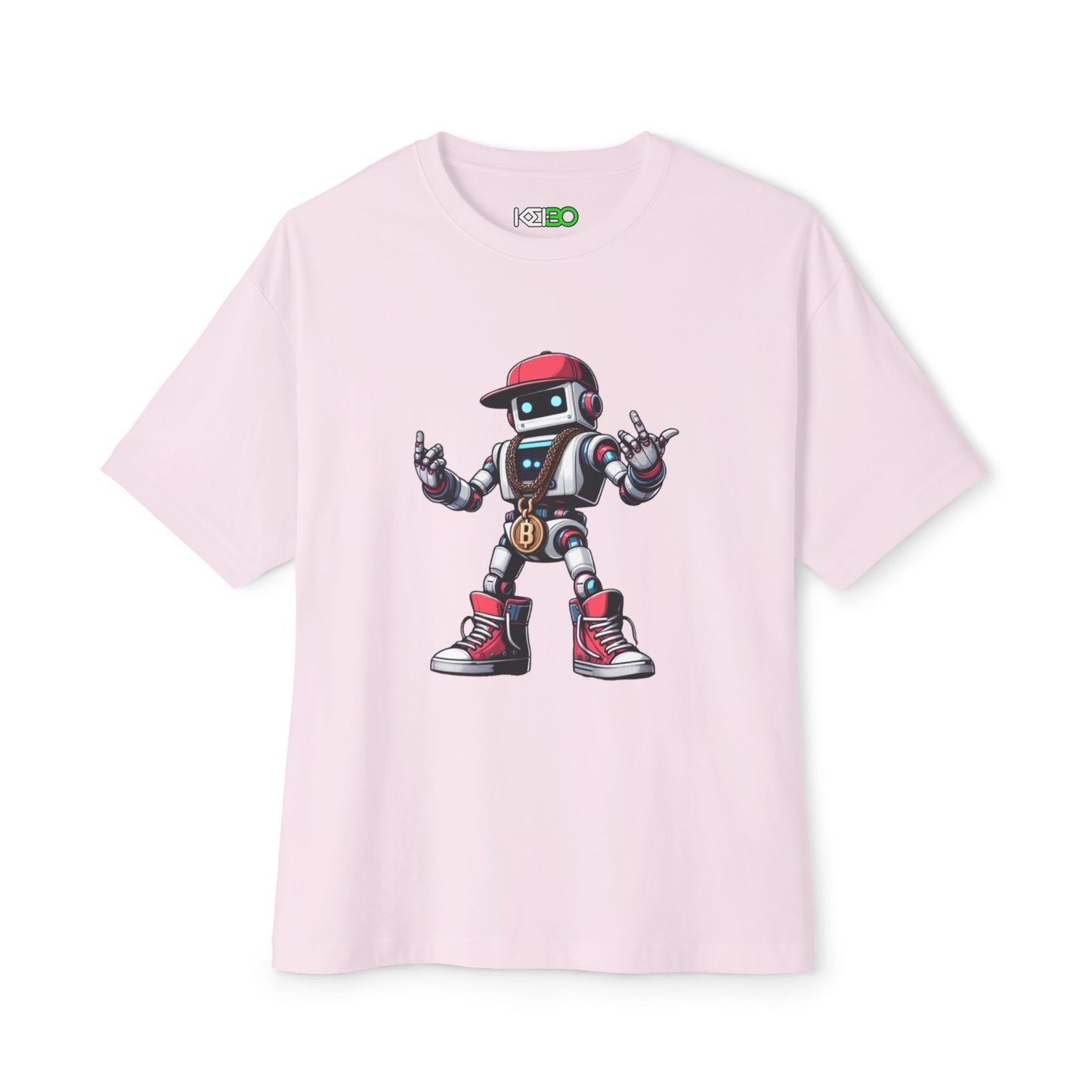 Cool Robot Graphic Oversized Boxy Tee – Hip-Hop Style T-Shirt