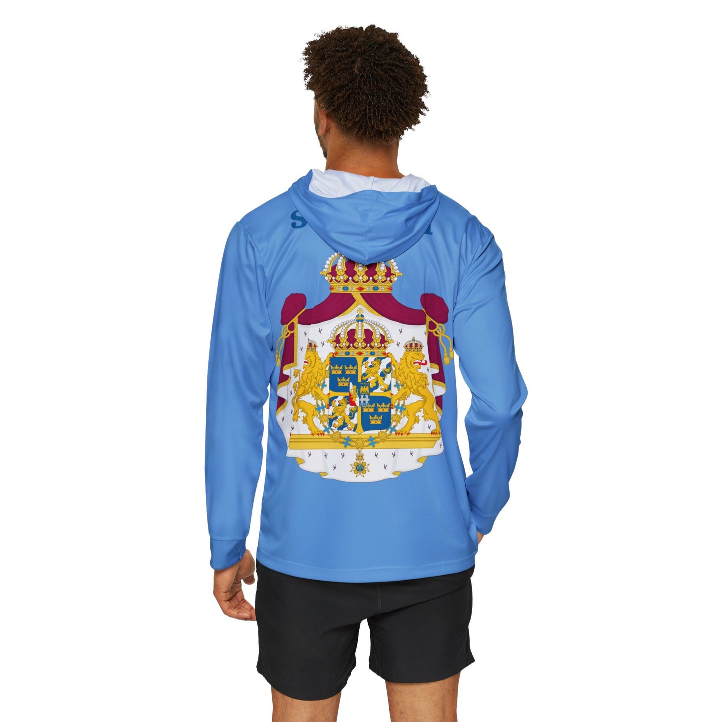 Men's Sports Warmup Hoodie with Sweden Flag