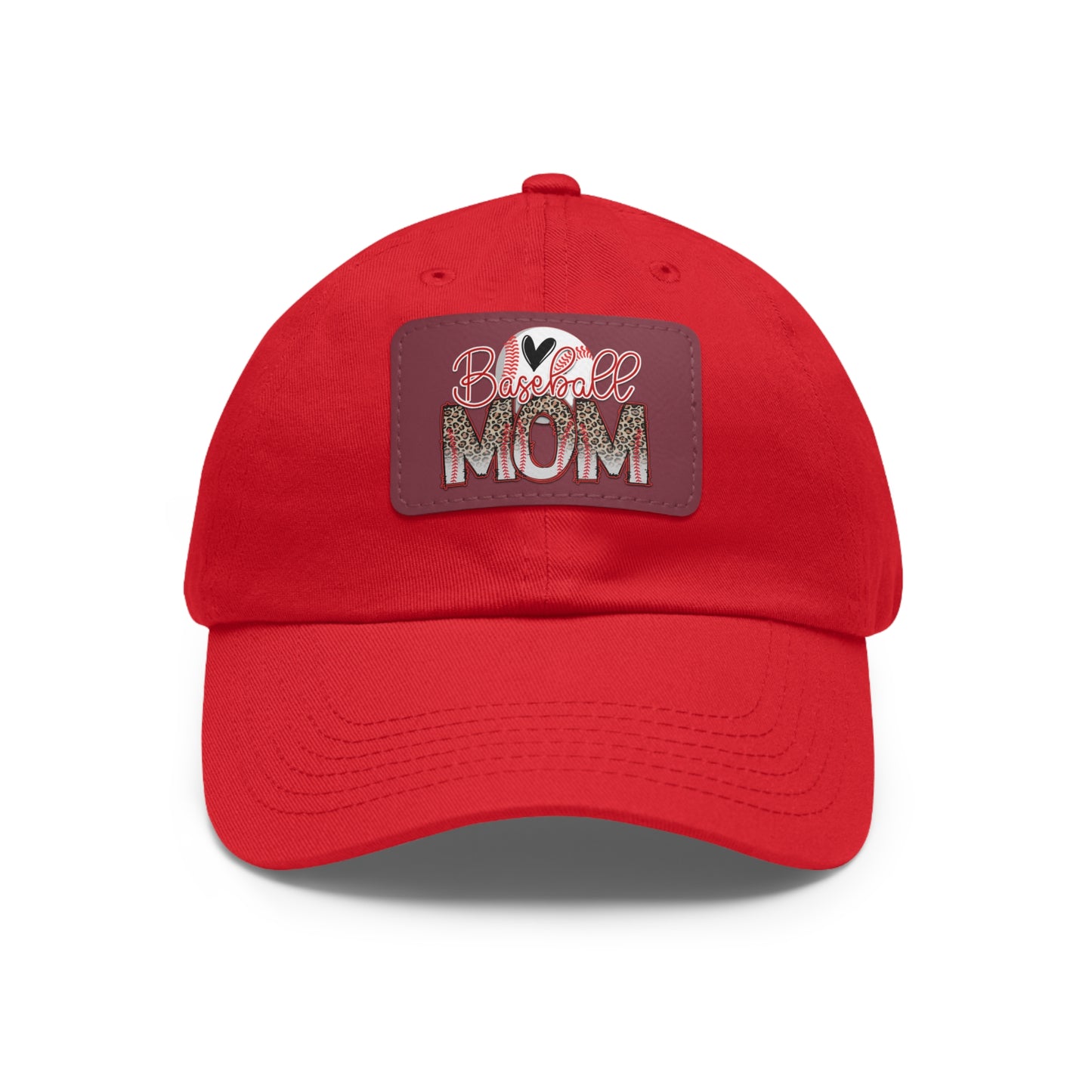 Baseball Mom Hat with Leather Patch