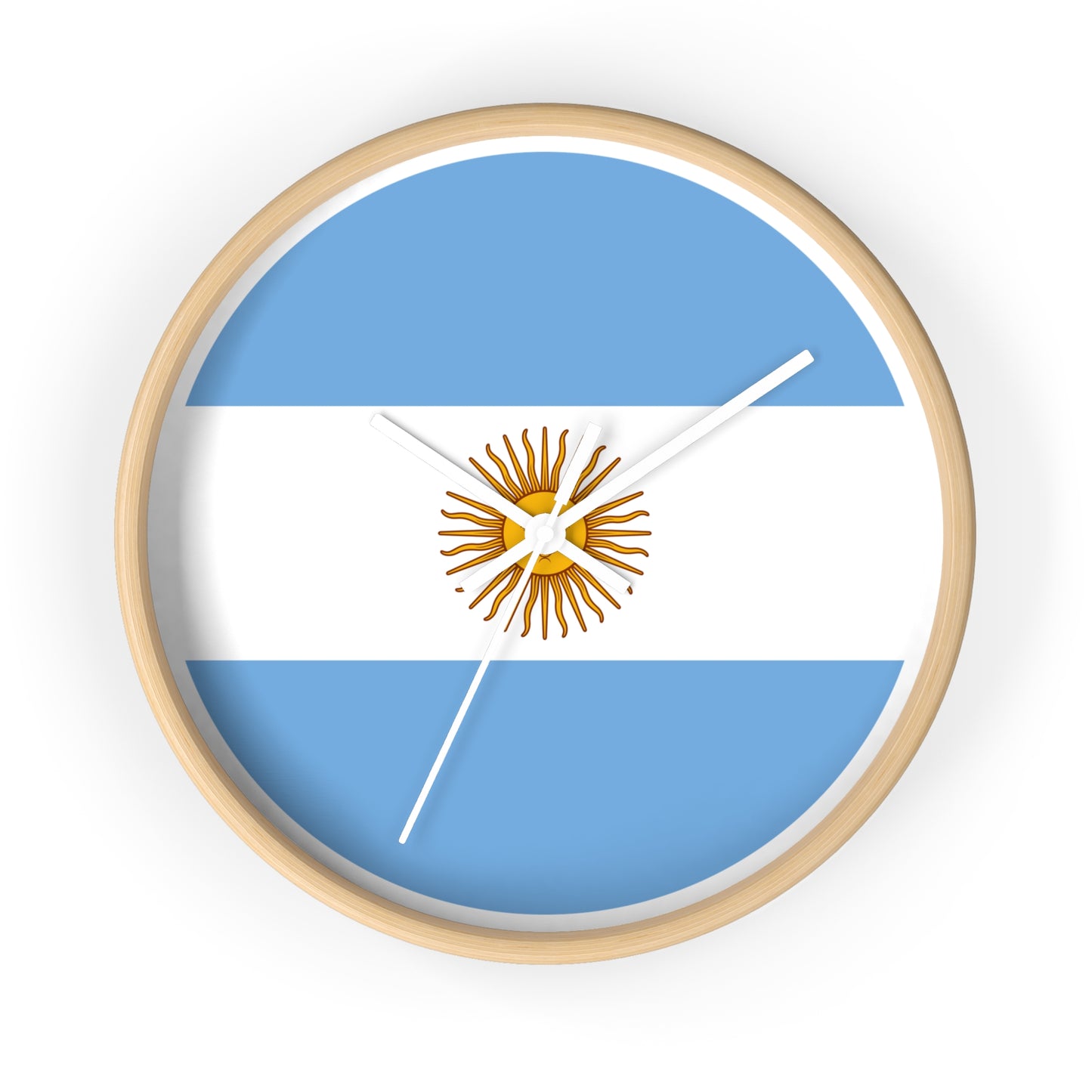 Argentina Flag Wall Clock - Stylish Timepiece for Home Décor